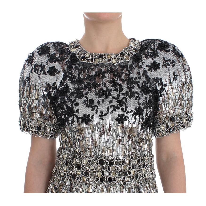 Crystal Silver Runway Handmade Dress - coffeewithmee2