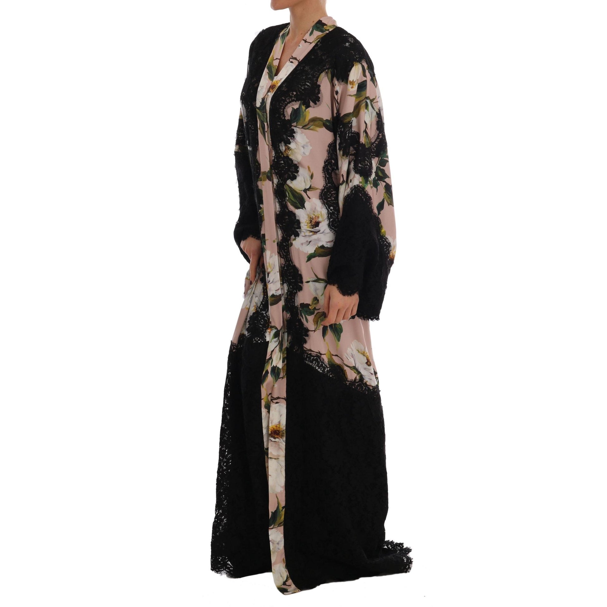 Foral Lace Peonies Kaftan Abaya Dress - coffeewithmee2