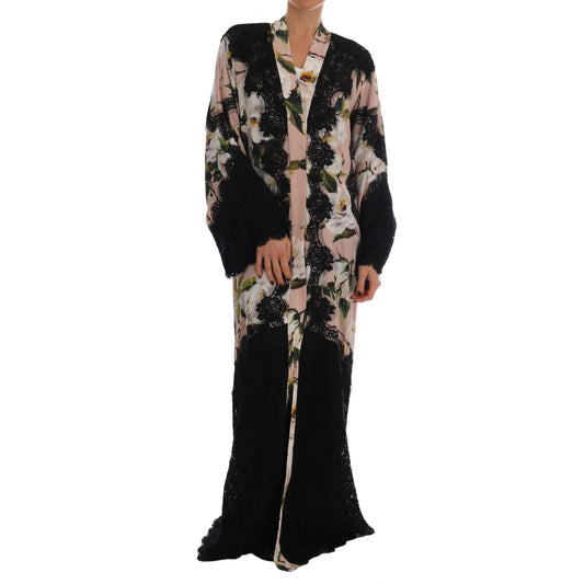 Foral Lace Peonies Kaftan Abaya Dress - coffeewithmee2