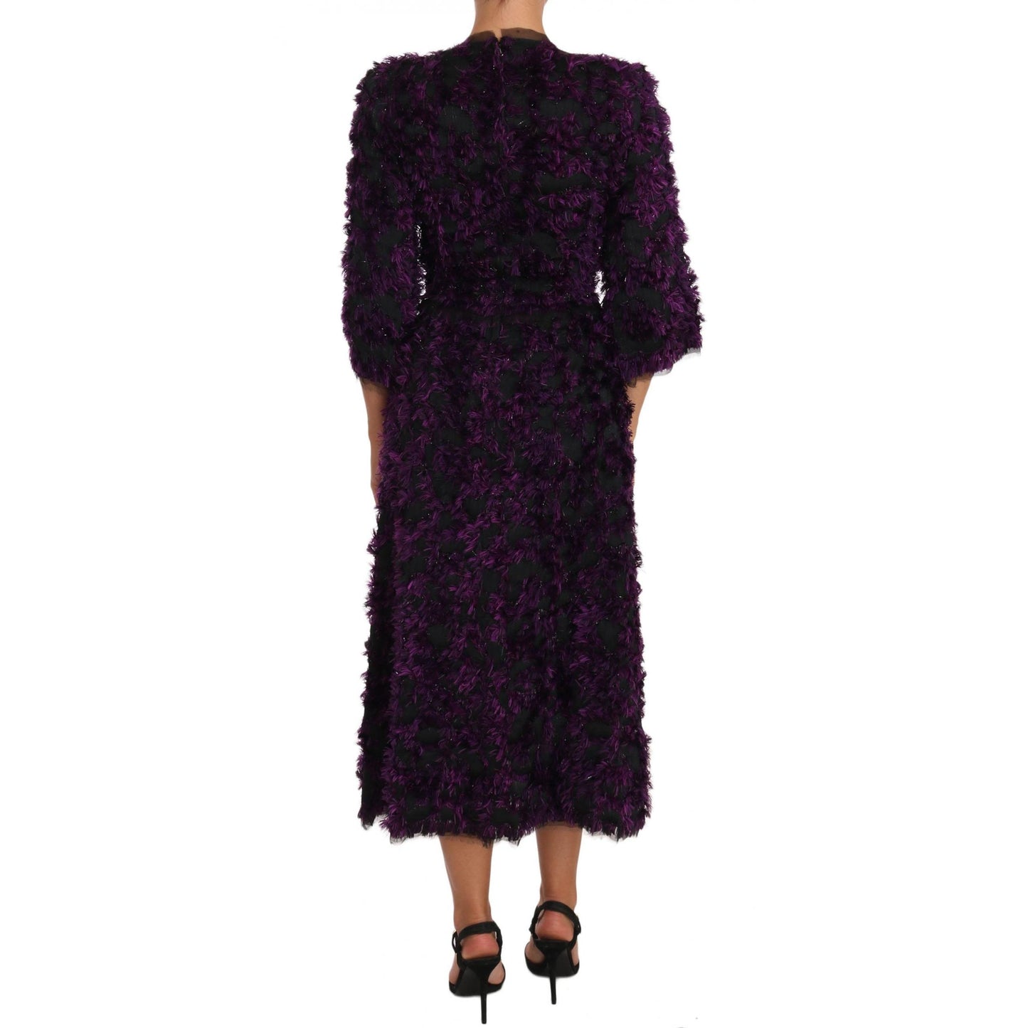 Purple Fringe Midi Sheath Dress - coffeewithmee2