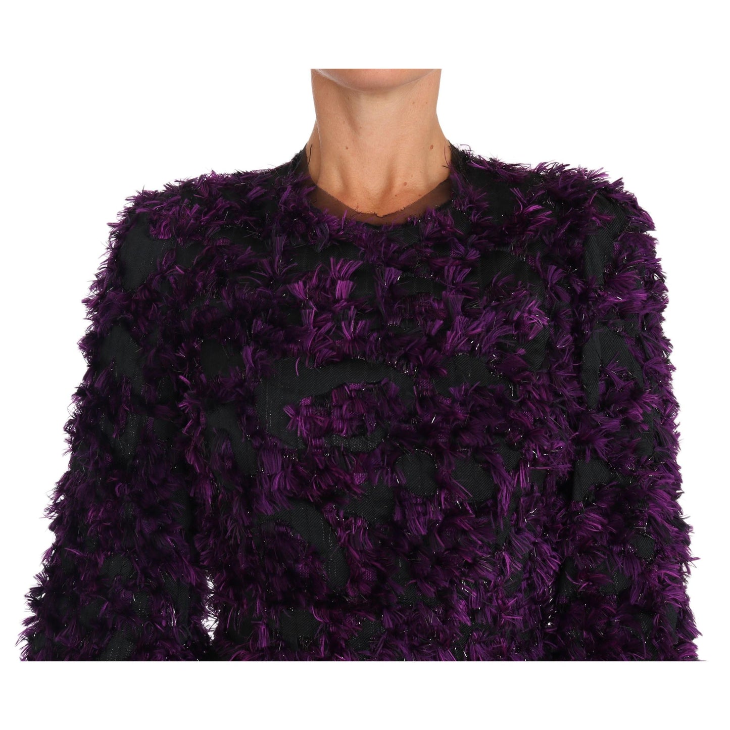 Purple Fringe Midi Sheath Dress - coffeewithmee2