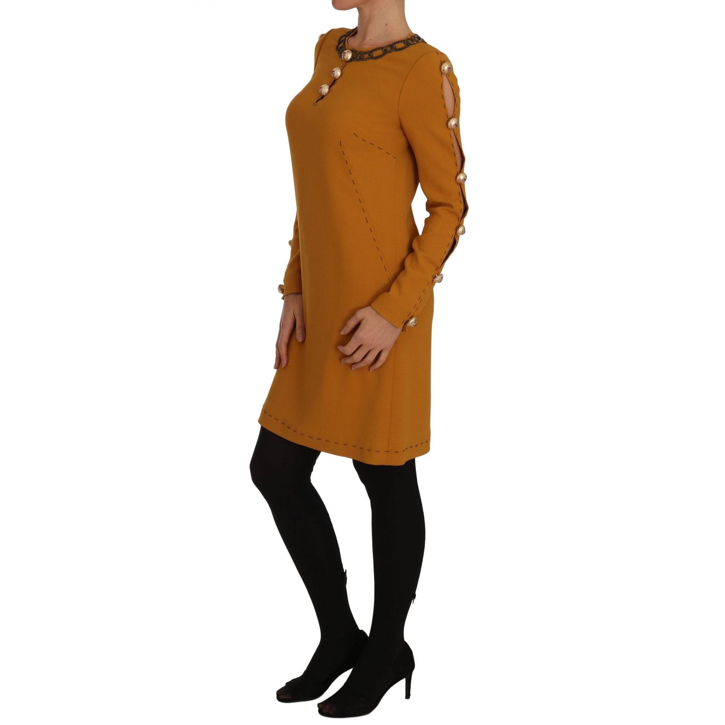 Brown Mini  Crystal Embellished Dress - coffeewithmee2