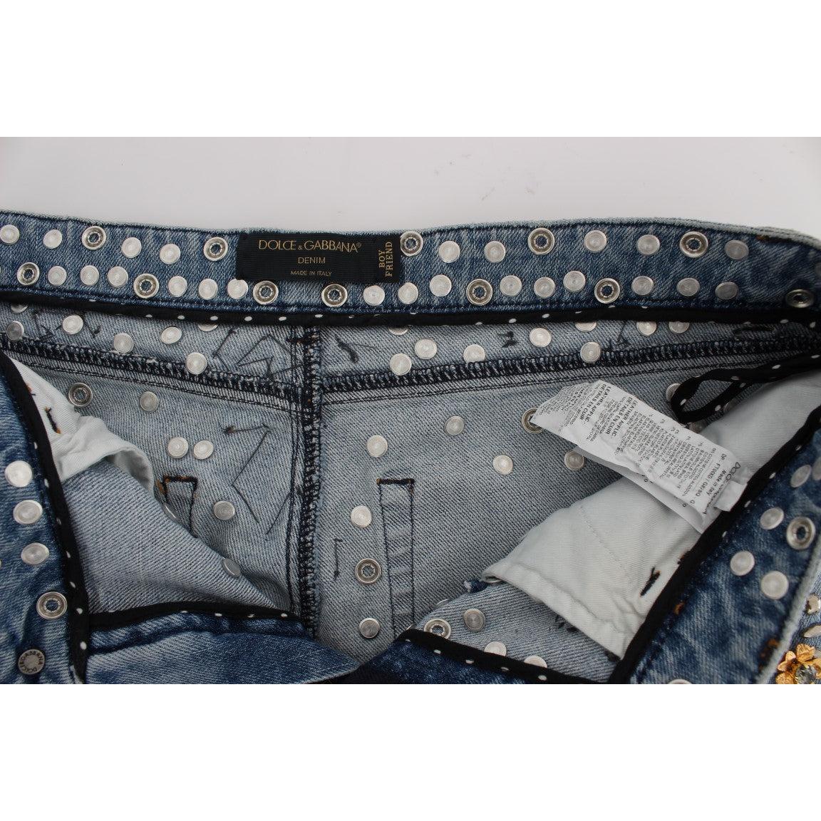 Crystal Roses Heart Embellished Jeans - coffeewithmee2