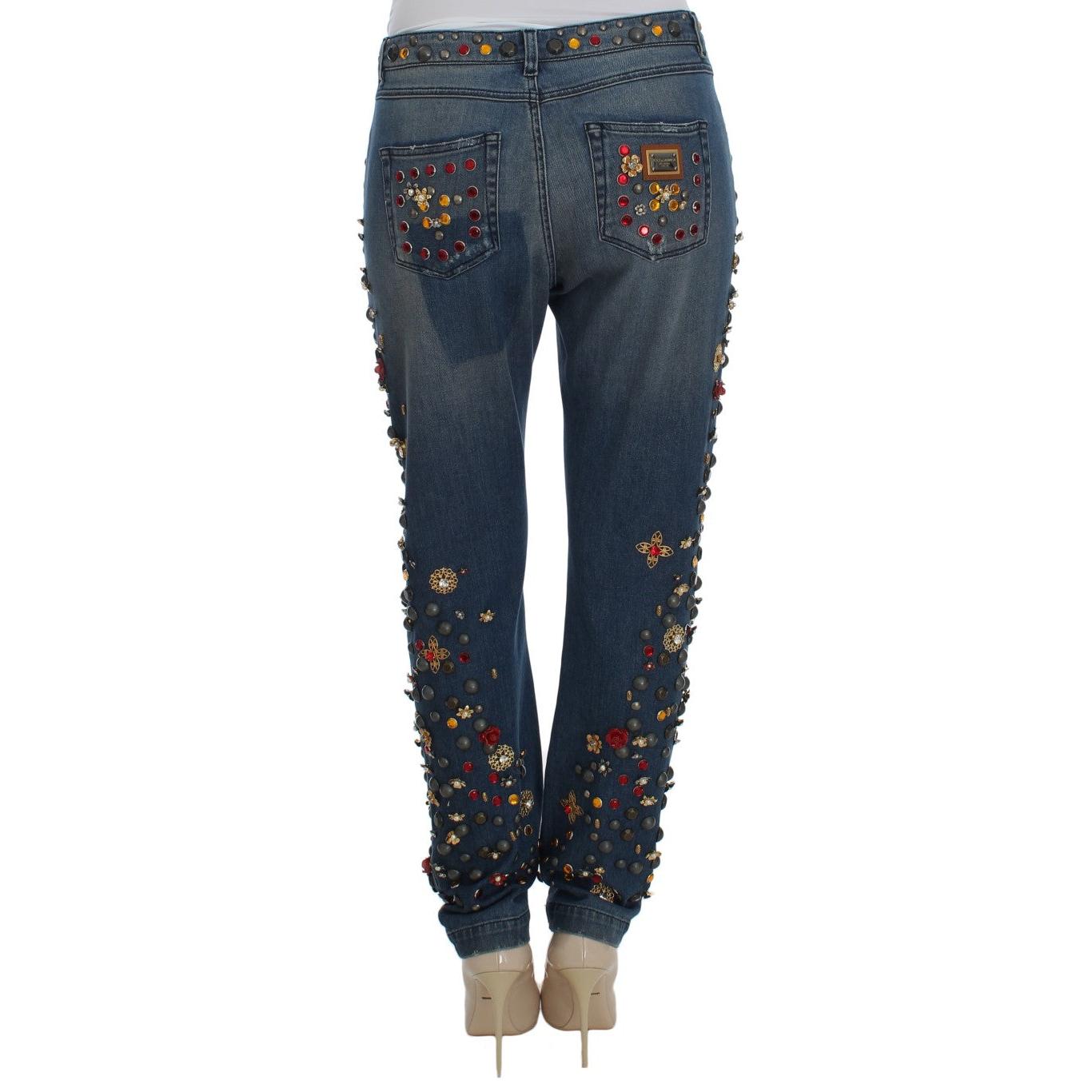 Crystal Roses Heart Embellished Jeans - coffeewithmee2