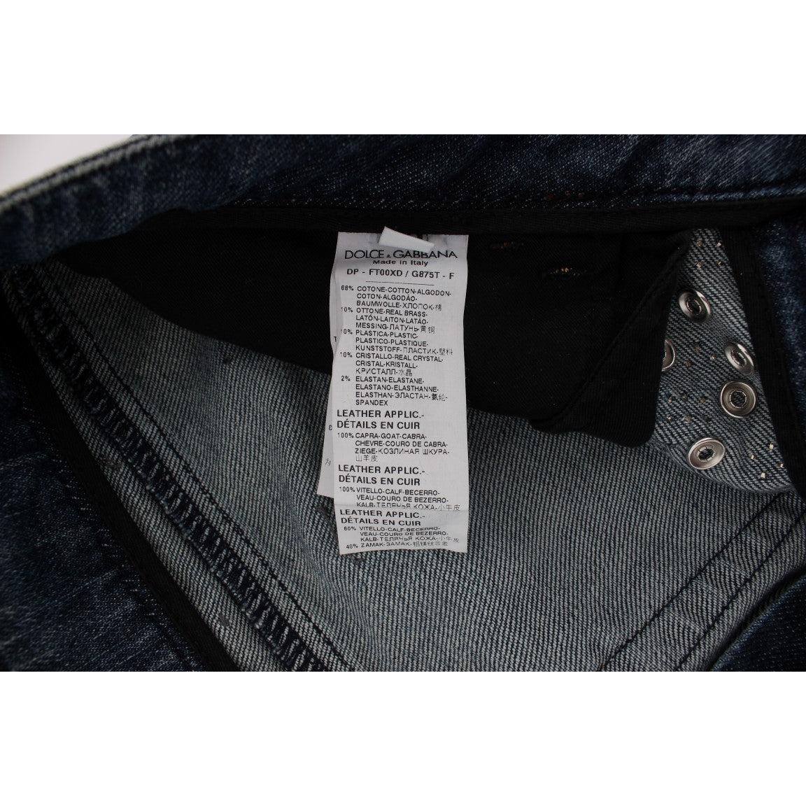 Crystal Roses Heart Embellished Jeans - coffeewithmee2