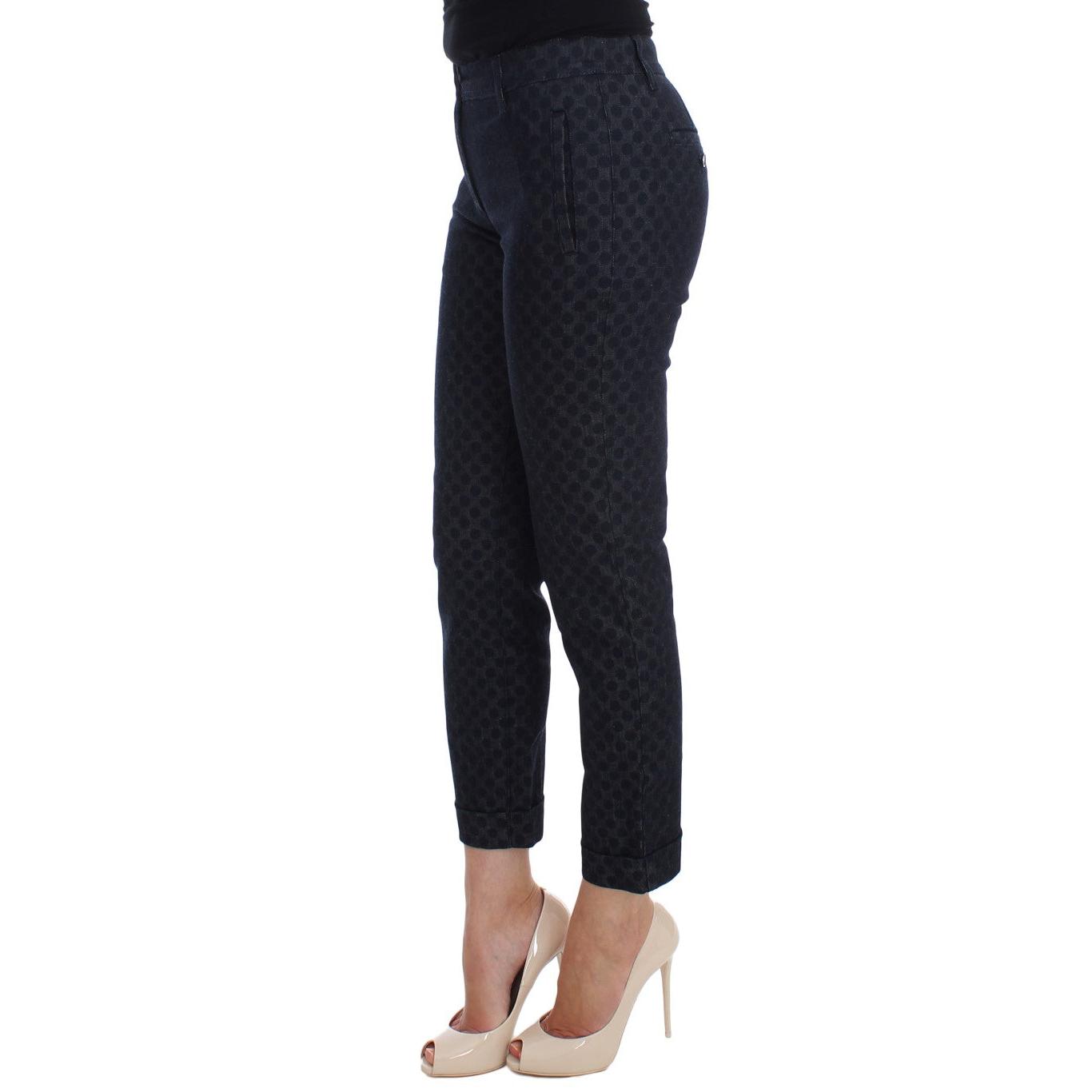 Polka Dotted Slim Capris Jeans - coffeewithmee2