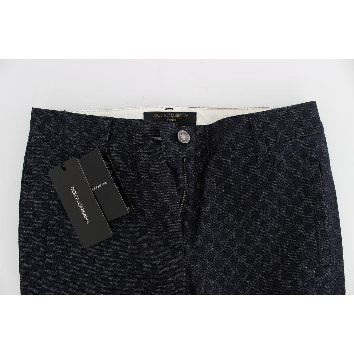 Polka Dotted Slim Capris Jeans - coffeewithmee2