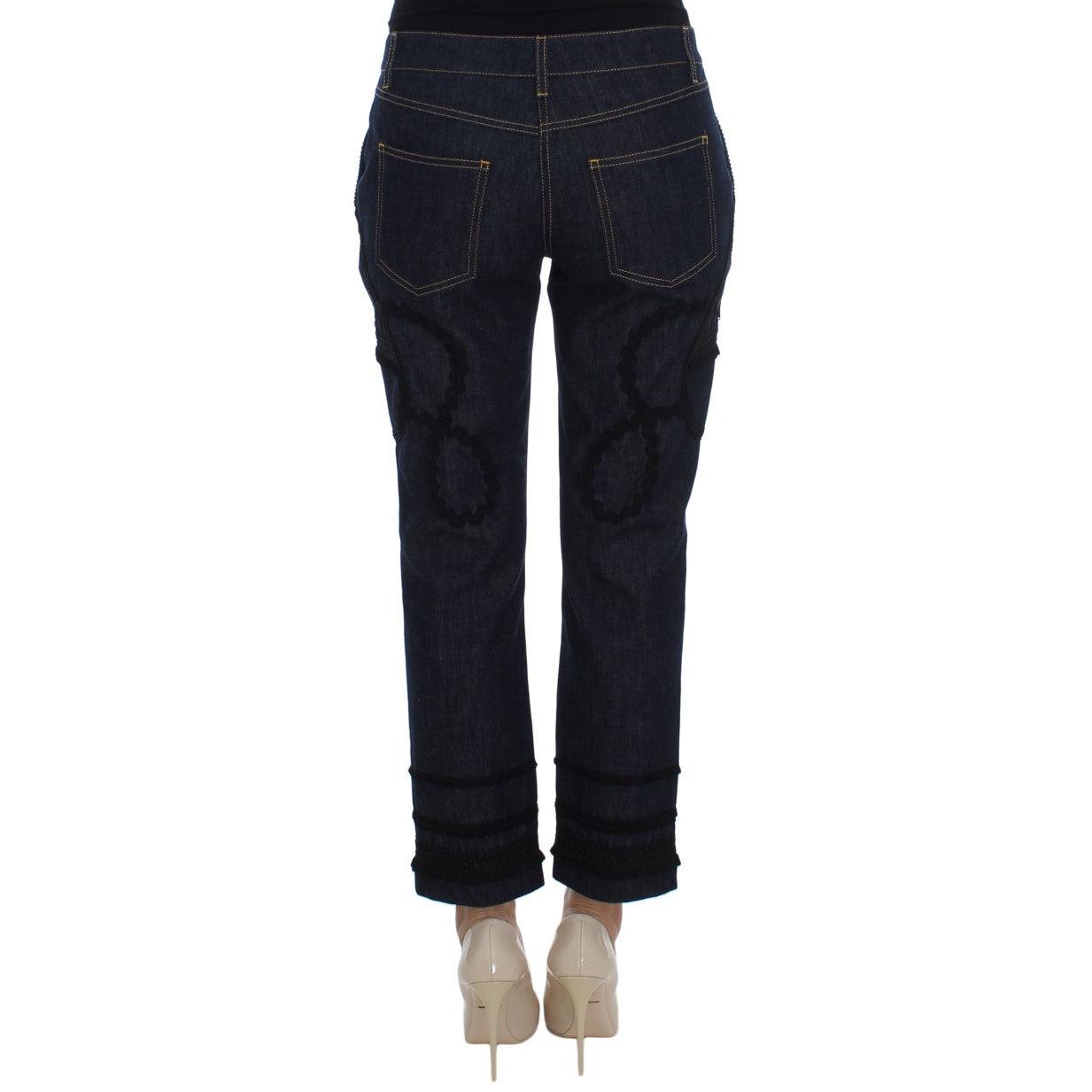 Blue Denim Cotton CAPRI Torero Jeans - coffeewithmee2