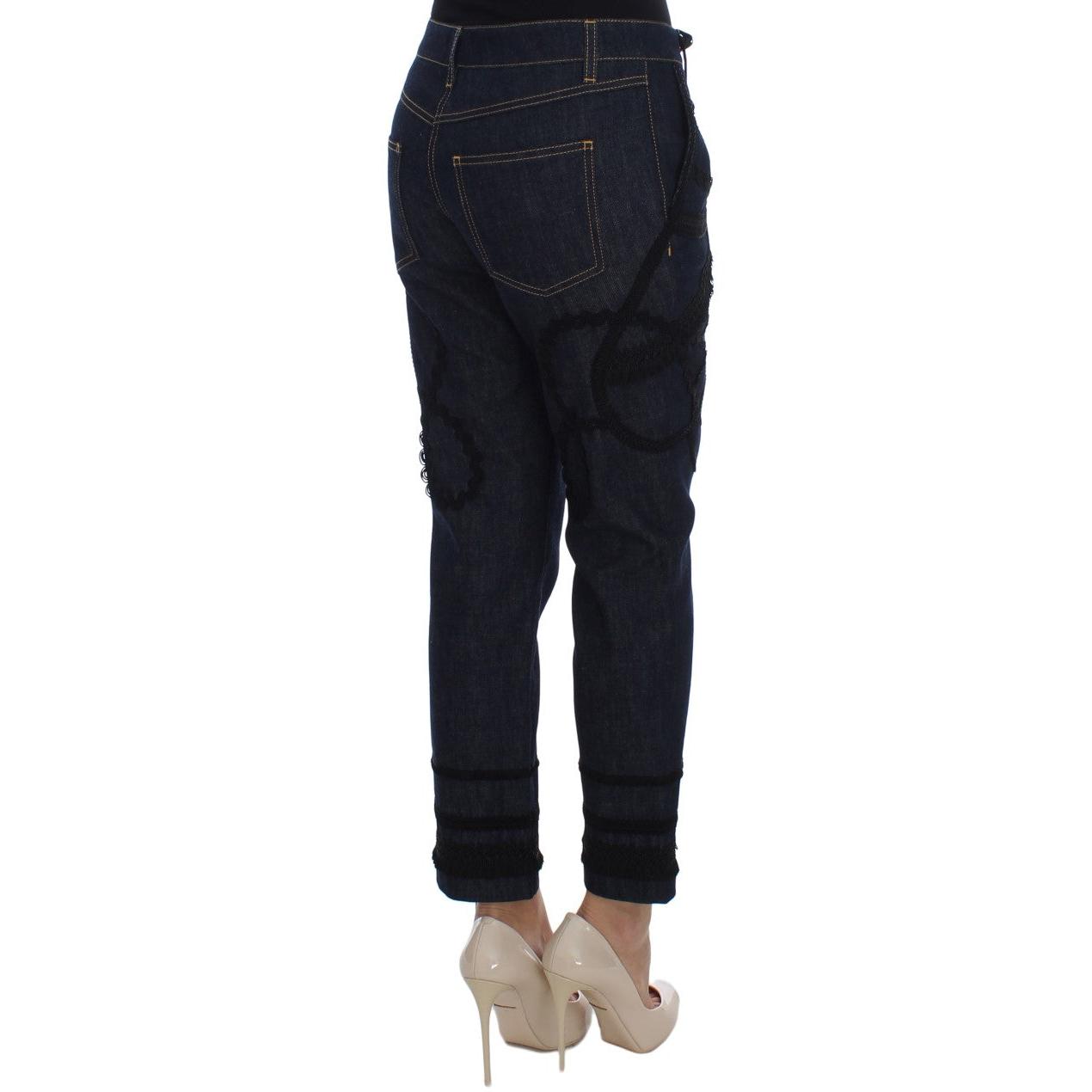 Blue Denim Cotton CAPRI Torero Jeans - coffeewithmee2