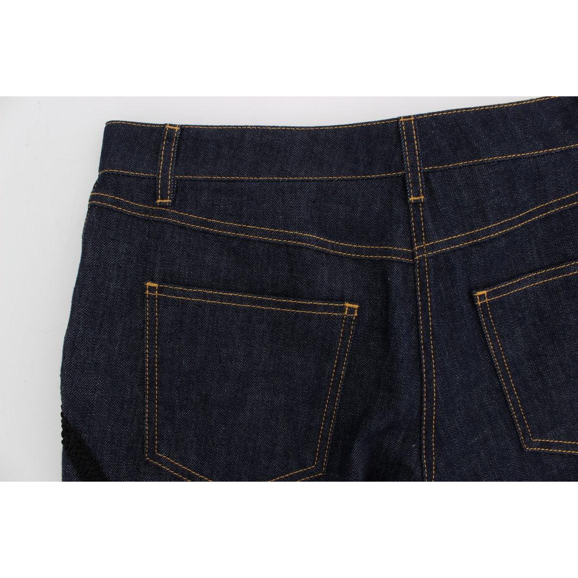 Blue Denim Cotton CAPRI Torero Jeans - coffeewithmee2