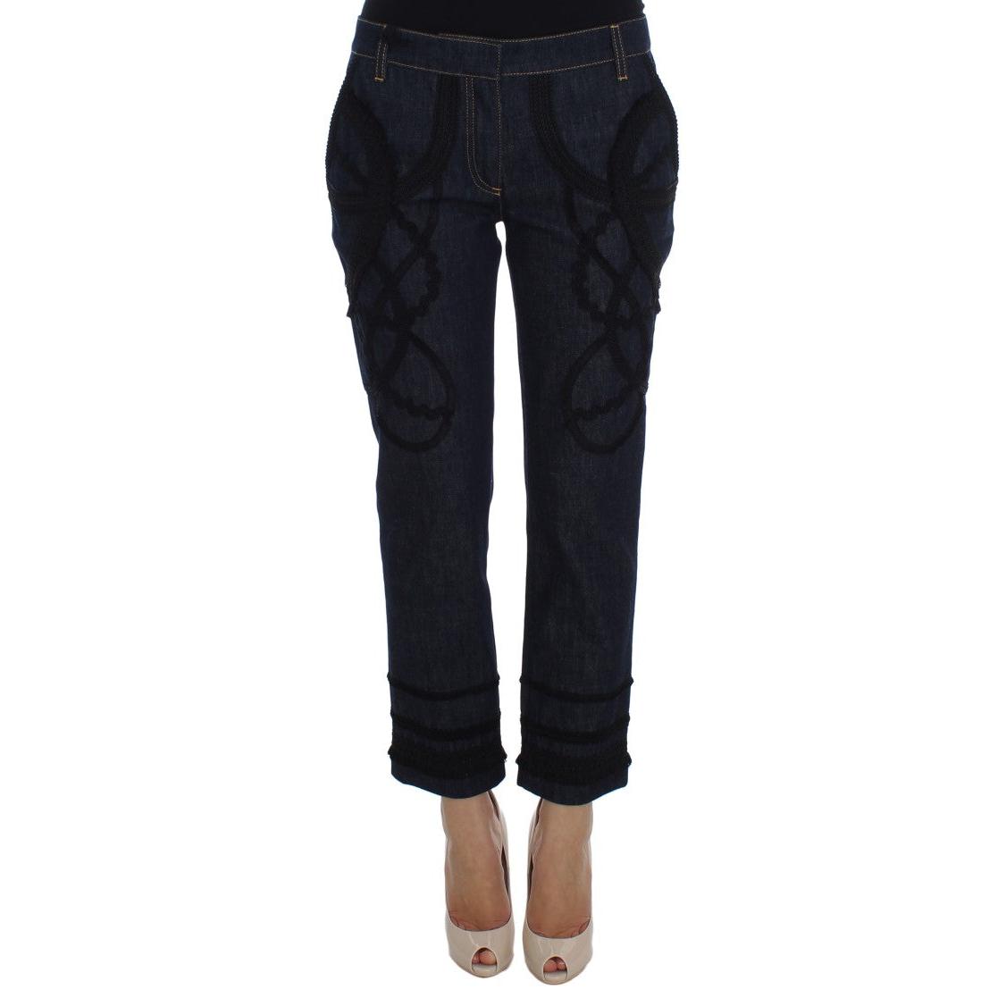 Blue Denim Cotton CAPRI Torero Jeans - coffeewithmee2