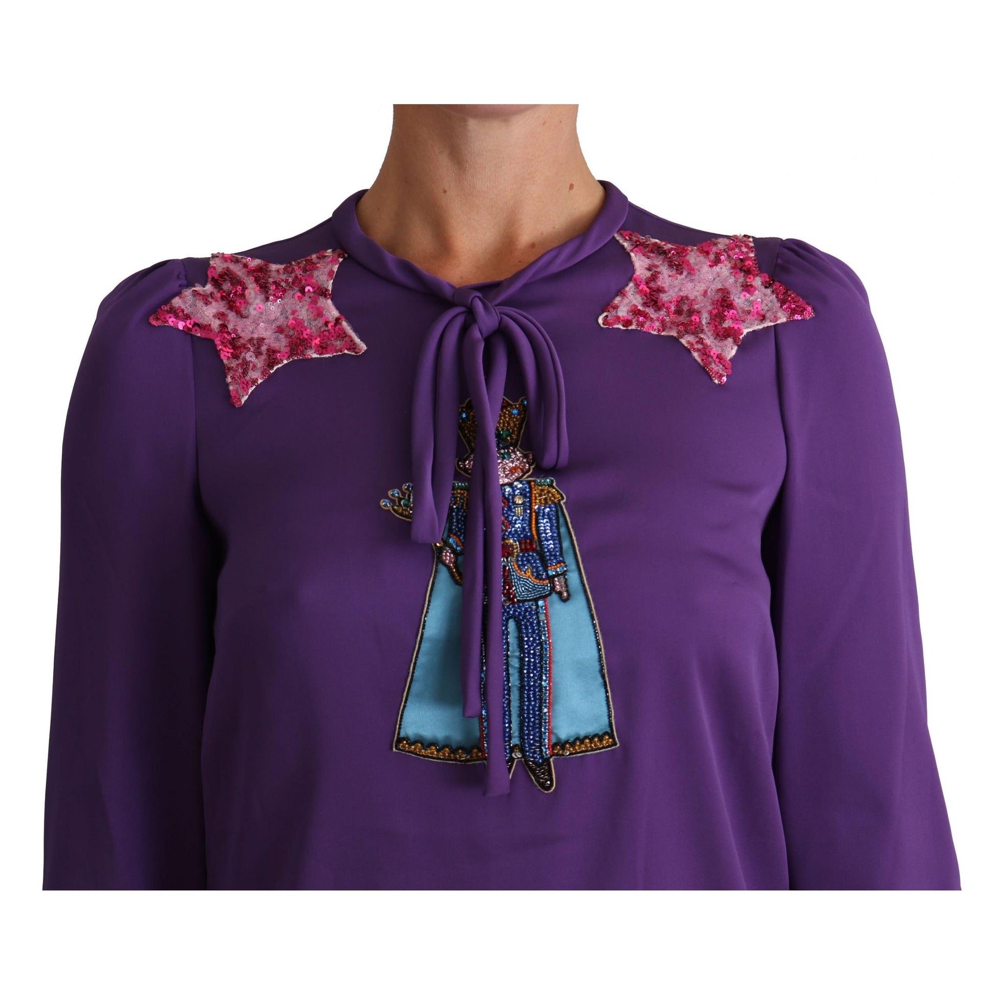 Purple Blouse Prince  Fairy Tale Embellished  Top - coffeewithmee2