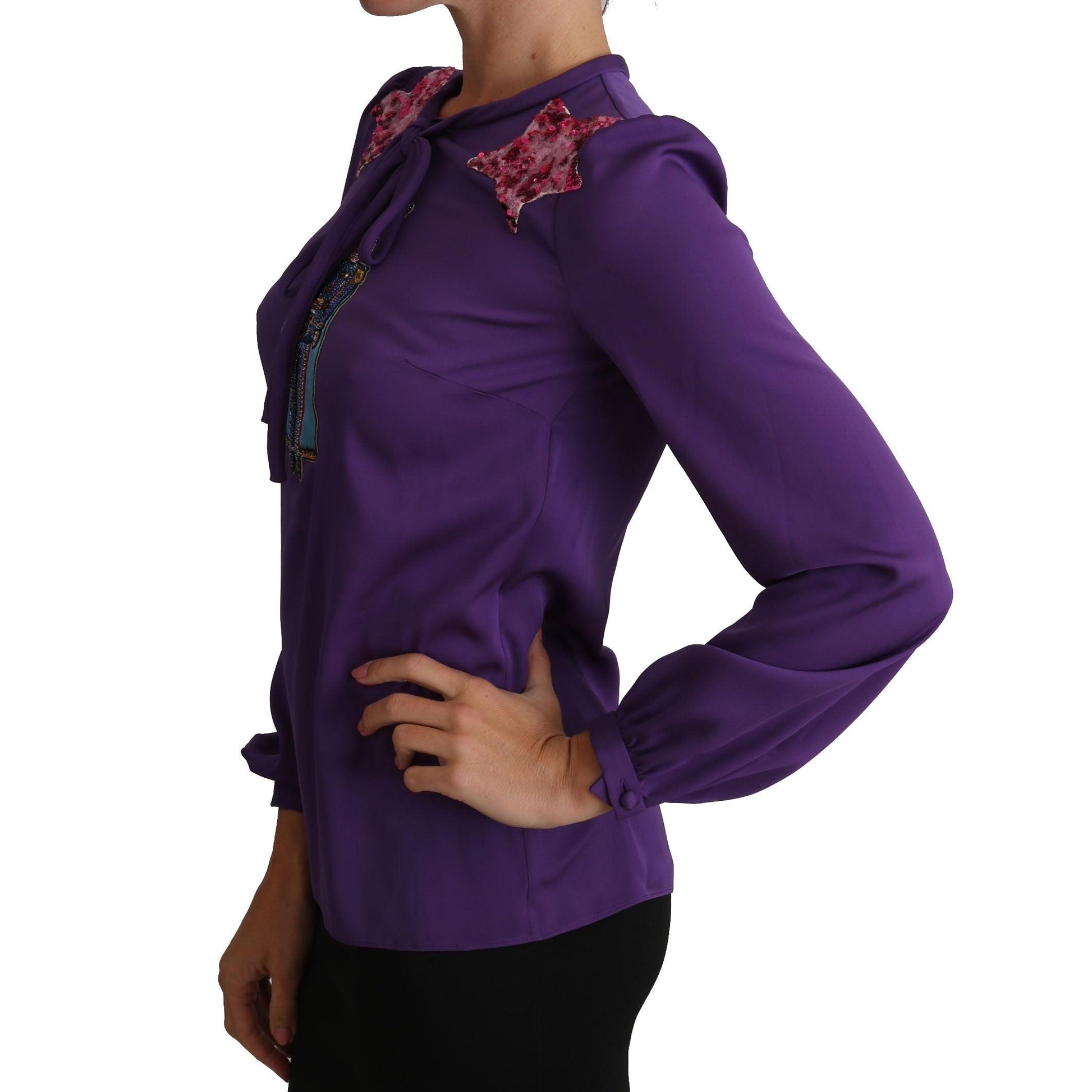 Purple Blouse Prince  Fairy Tale Embellished  Top - coffeewithmee2