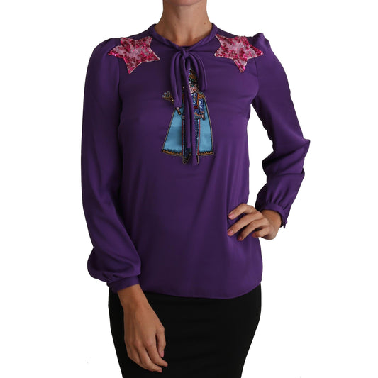 Purple Blouse Prince  Fairy Tale Embellished  Top - coffeewithmee2