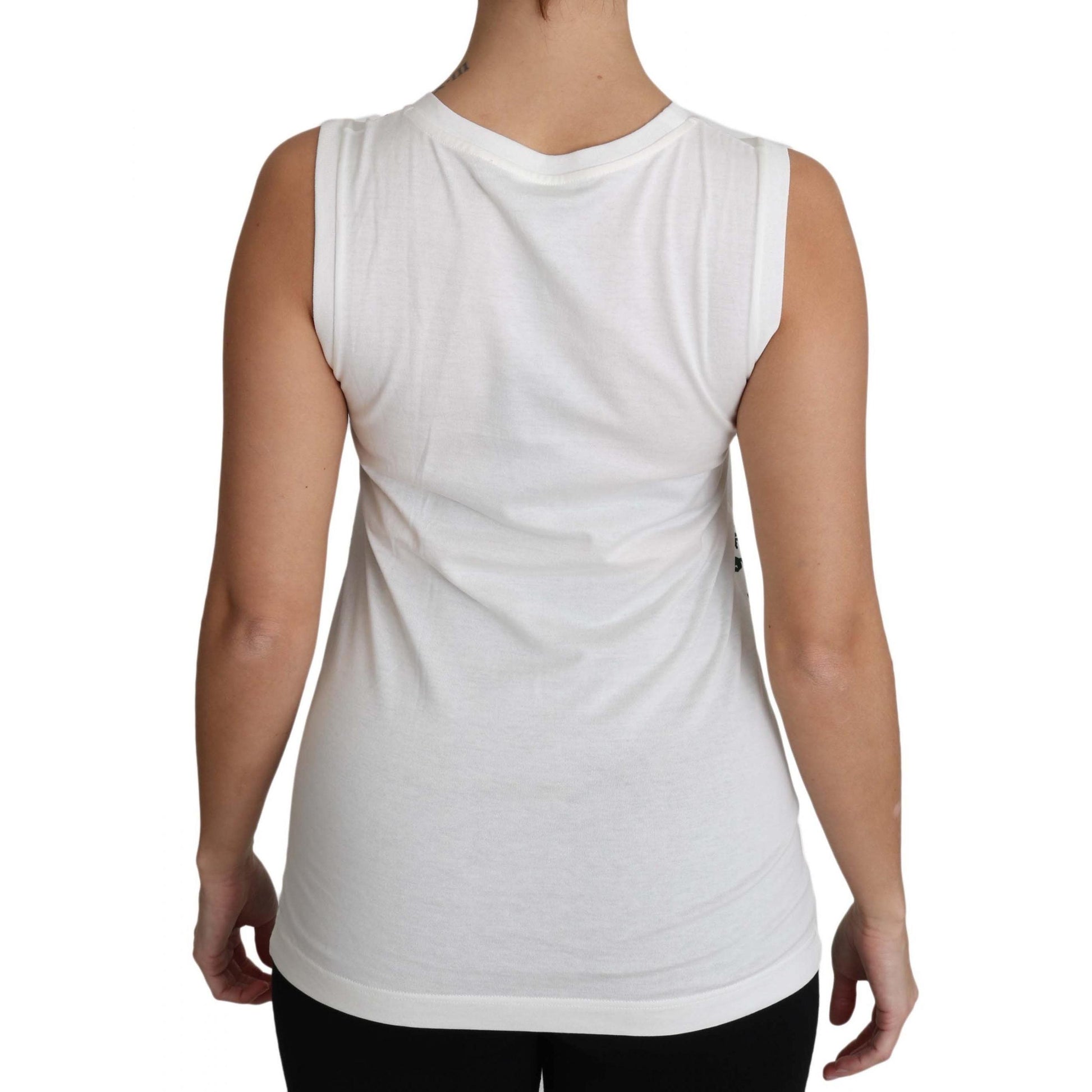 White Cotton #gdfamily  Sleeveless Shirt Tank Top - coffeewithmee2