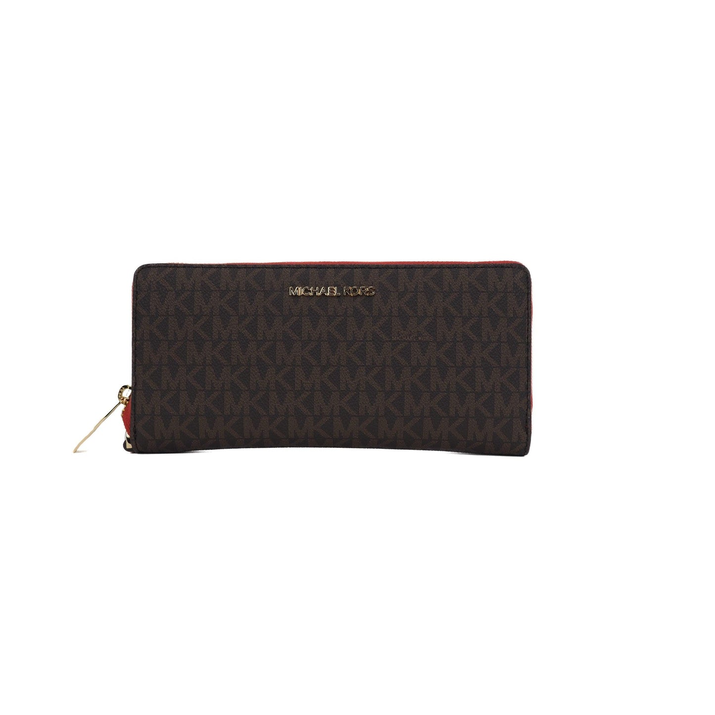 Jet Set Large Continental Travel Clutch Wristlet Wallet (Brown Signature/Flame) - coffeewithmee2