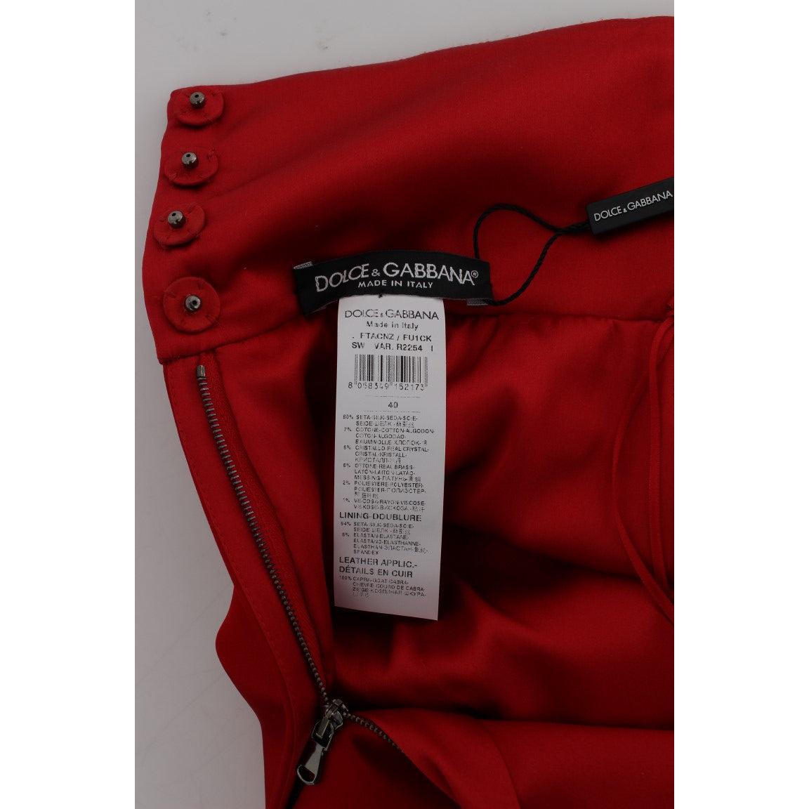 Red Silk Crystal Roses Shorts - coffeewithmee2