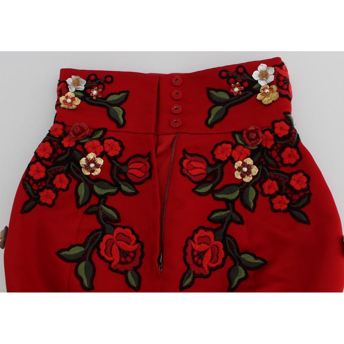 Red Silk Roses Sicily Shorts - coffeewithmee2