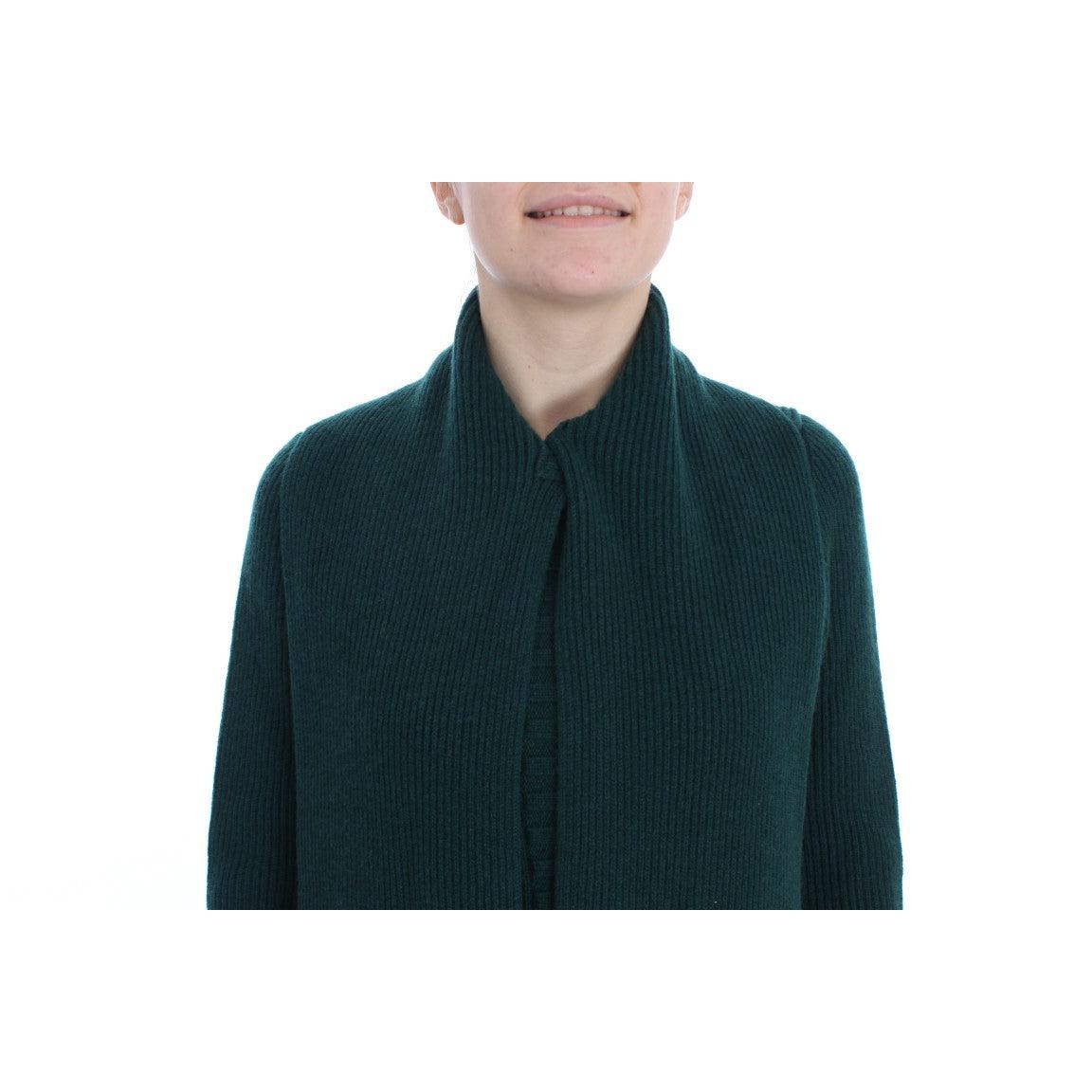 Green Knitted Cashmere Cardigan - coffeewithmee2
