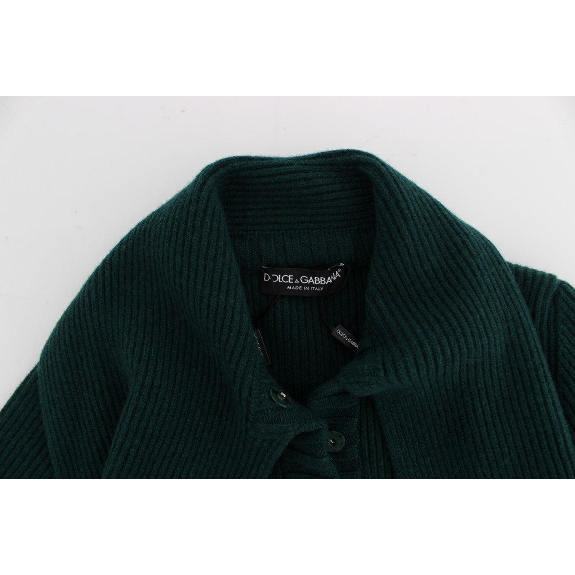 Green Knitted Cashmere Cardigan - coffeewithmee2
