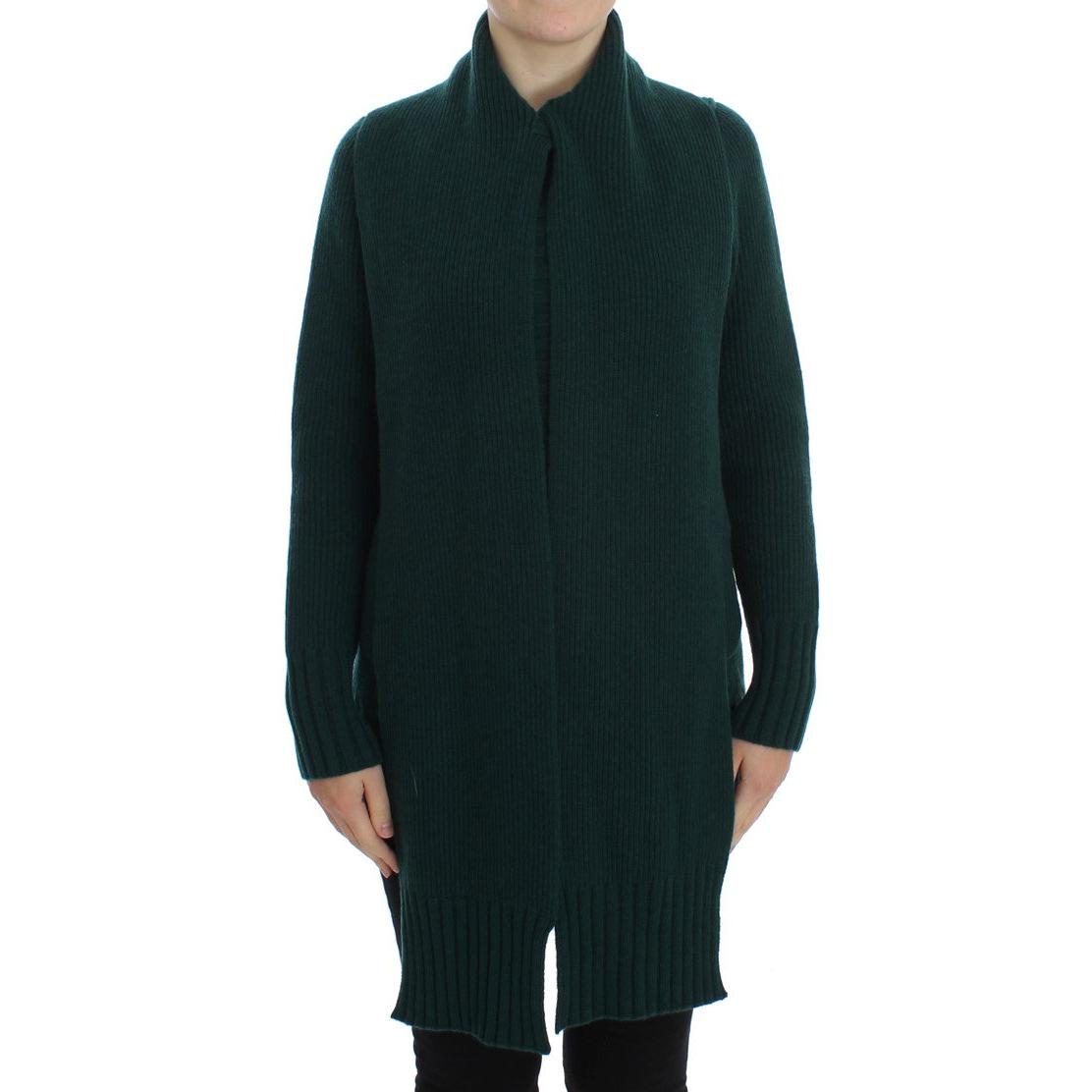 Green Knitted Cashmere Cardigan - coffeewithmee2