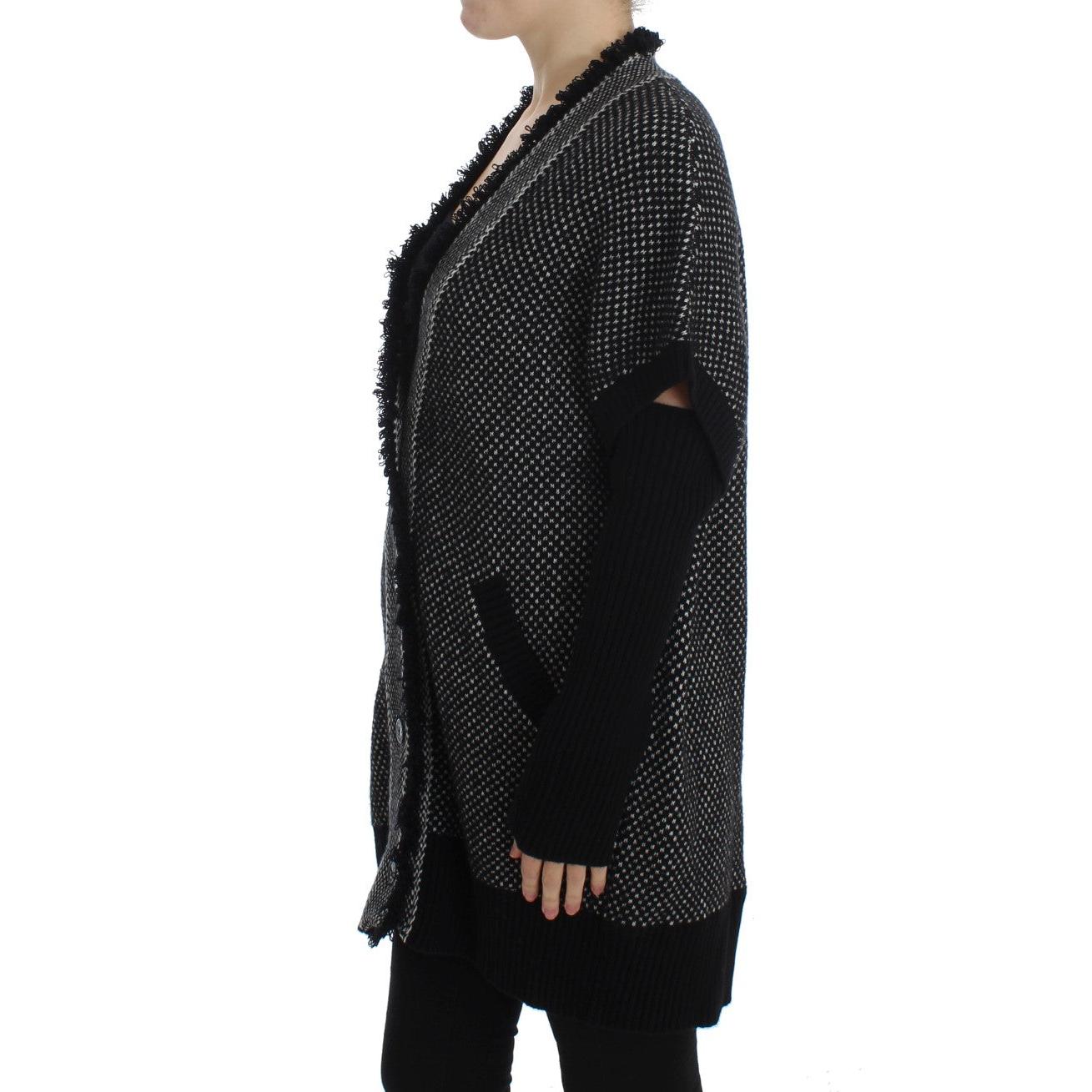 Gray Knitted Cashmere Cardigan - coffeewithmee2