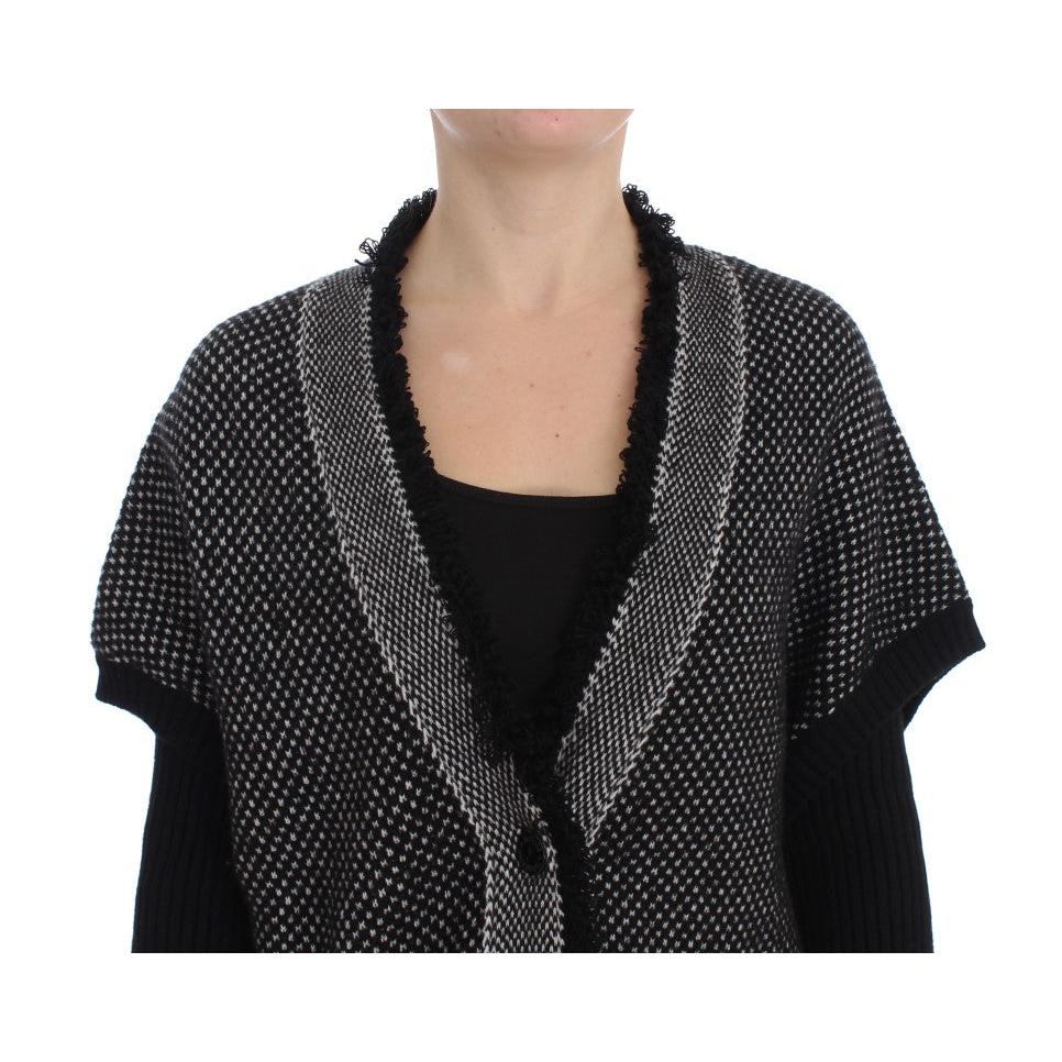 Gray Knitted Cashmere Cardigan - coffeewithmee2
