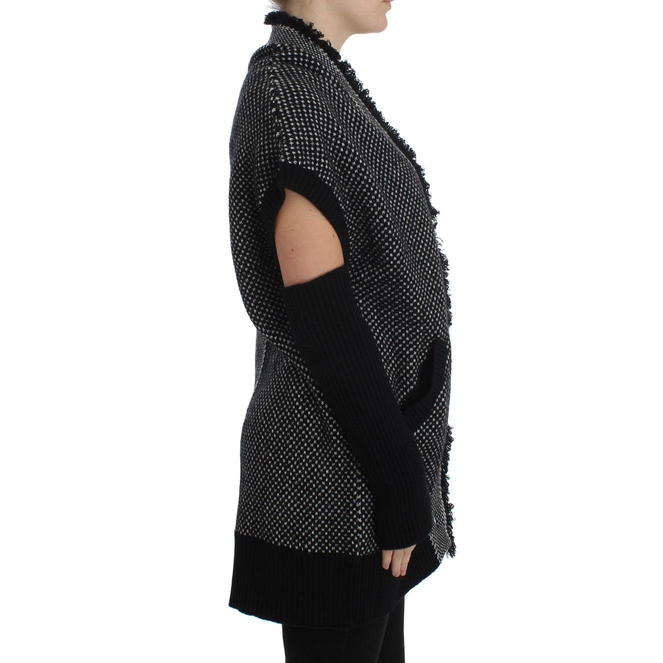 Gray Knitted Cashmere Cardigan - coffeewithmee2