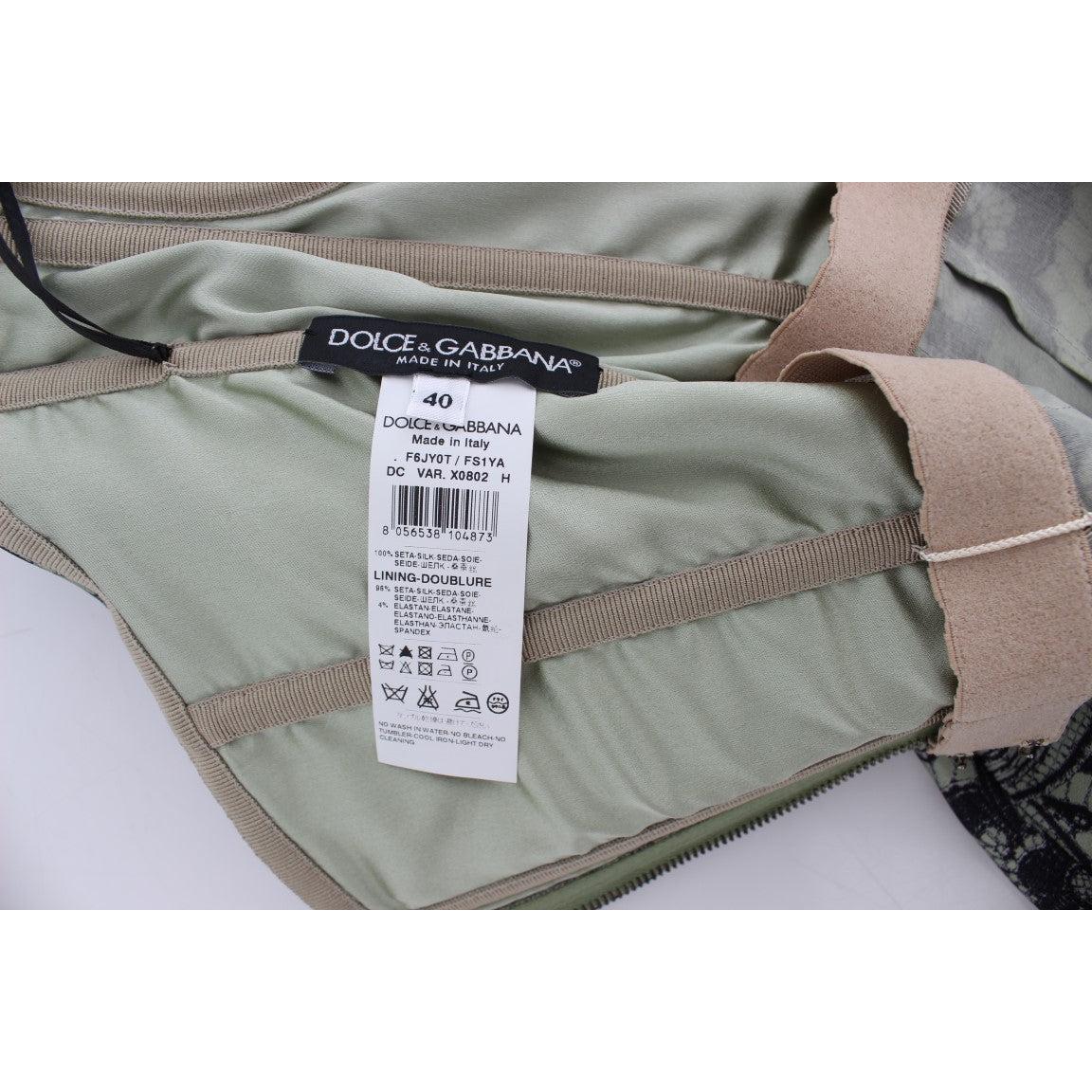 Green Floral Lace Silk Corset Maxi Dress - coffeewithmee2