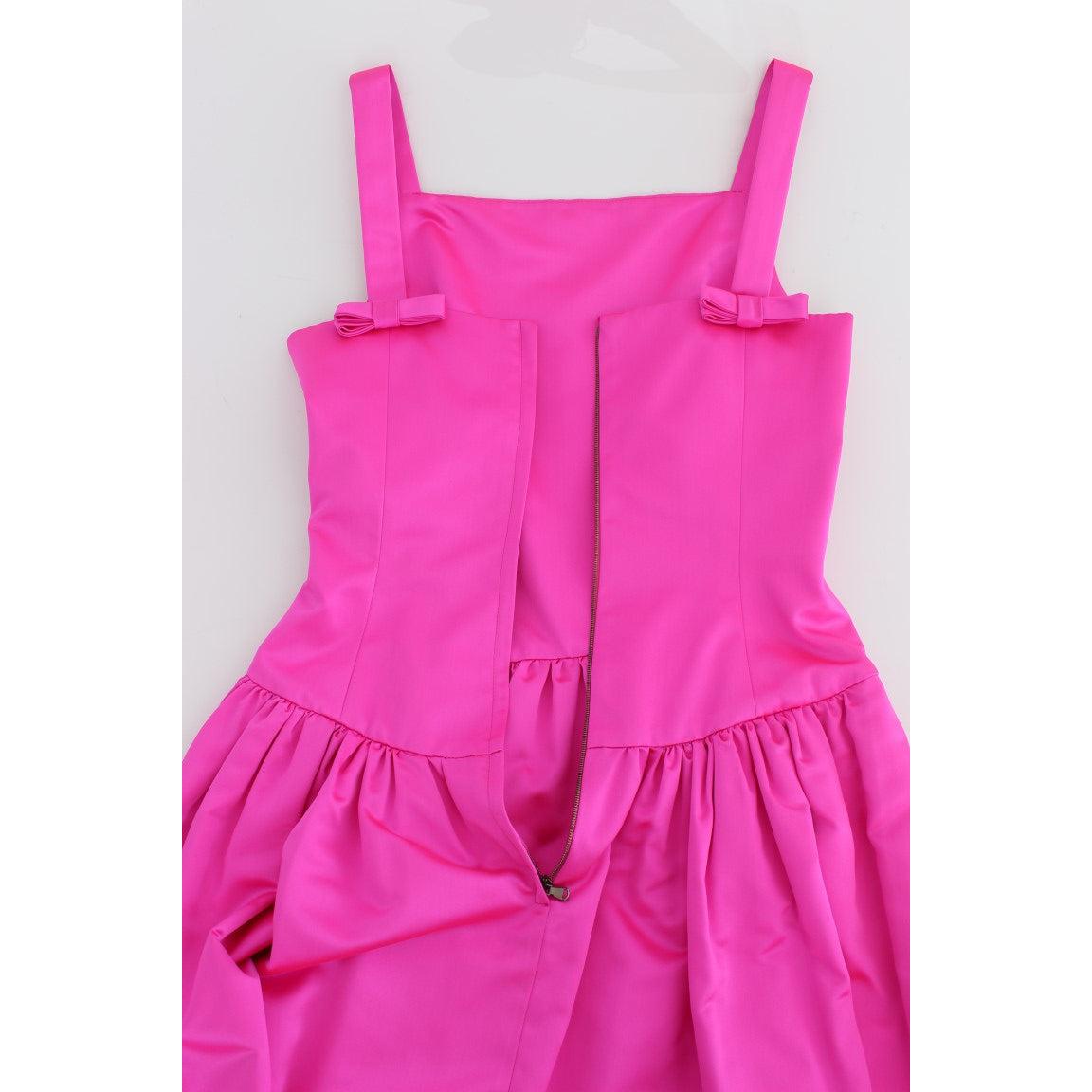 Pink Silk Long Sheath Ball Gown Dress - coffeewithmee2
