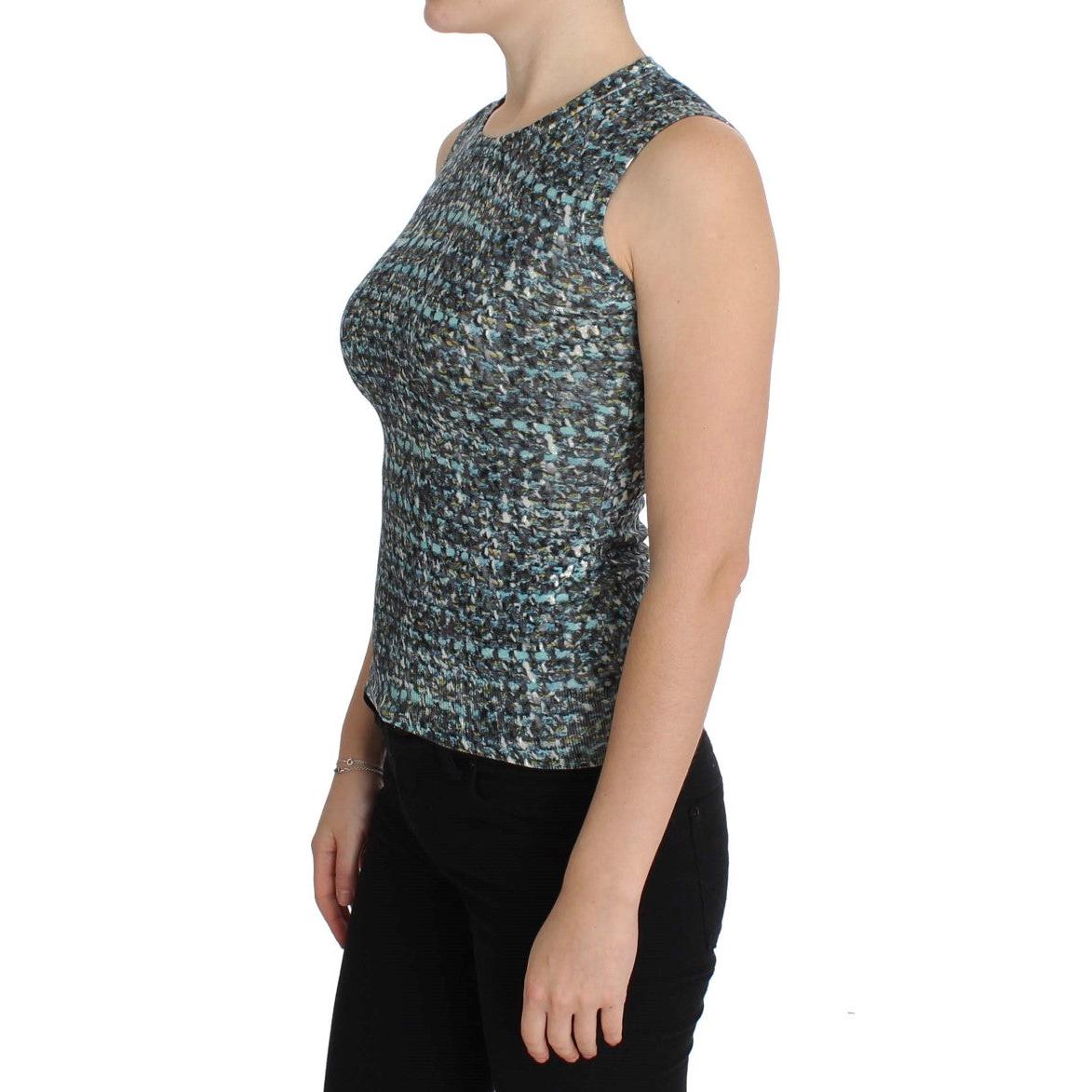 Blue Wool Sweater Sleeveless Pullover - coffeewithmee2