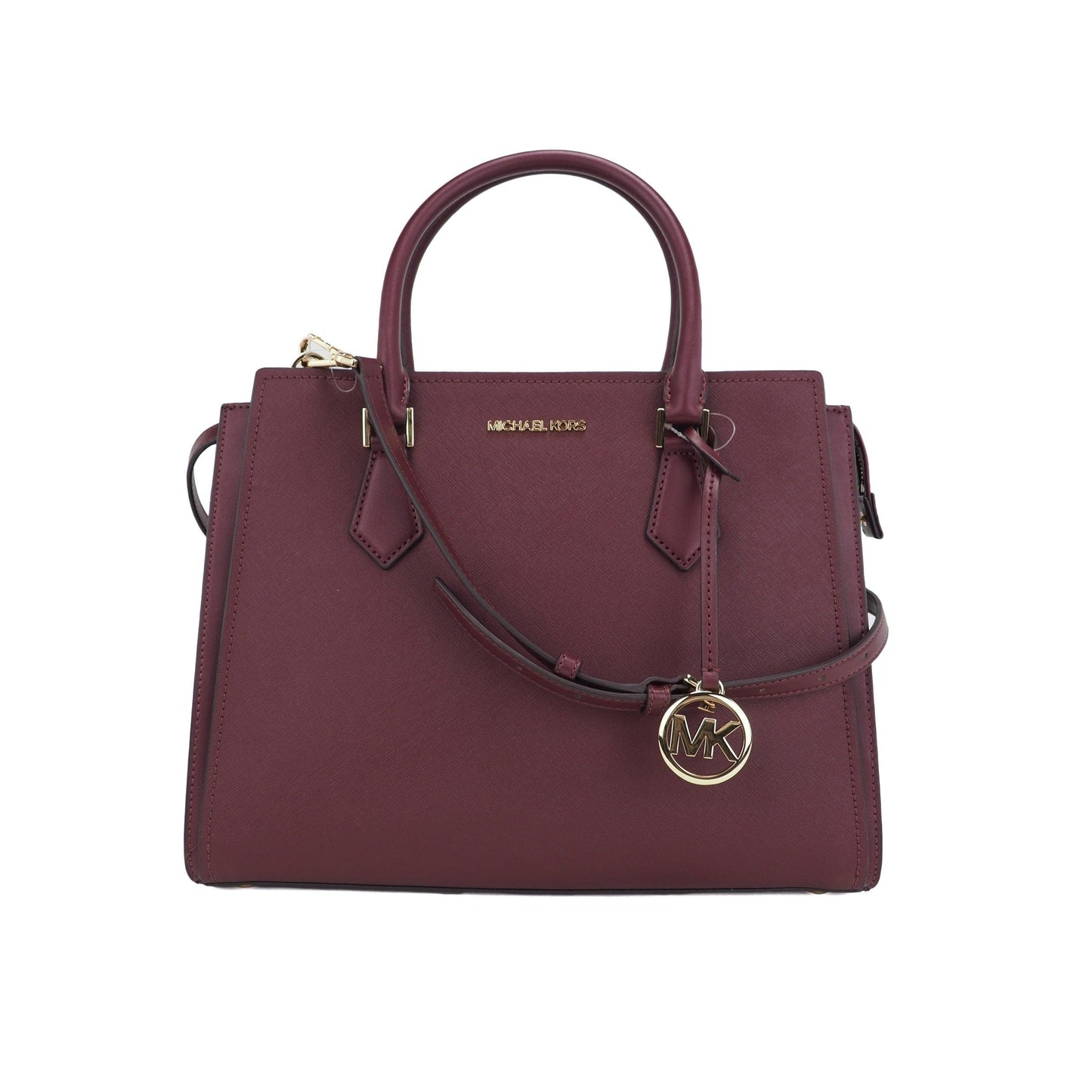 Hope Leather Large Satchel Bag Crossbody Handbag (Merlot) - coffeewithmee2