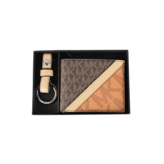 Gifting Slim Signature Bifold with Key Fob Box Set (Brown/Multi) - coffeewithmee2