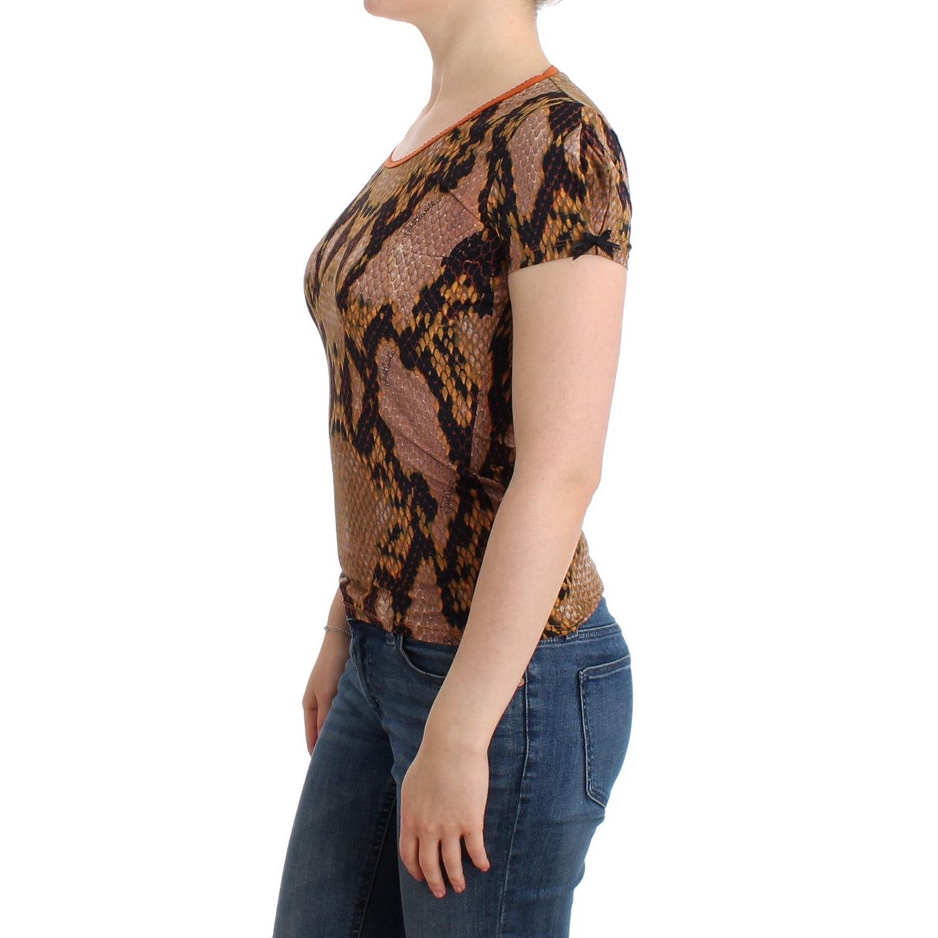 Brown snake printed top - coffeewithmee2