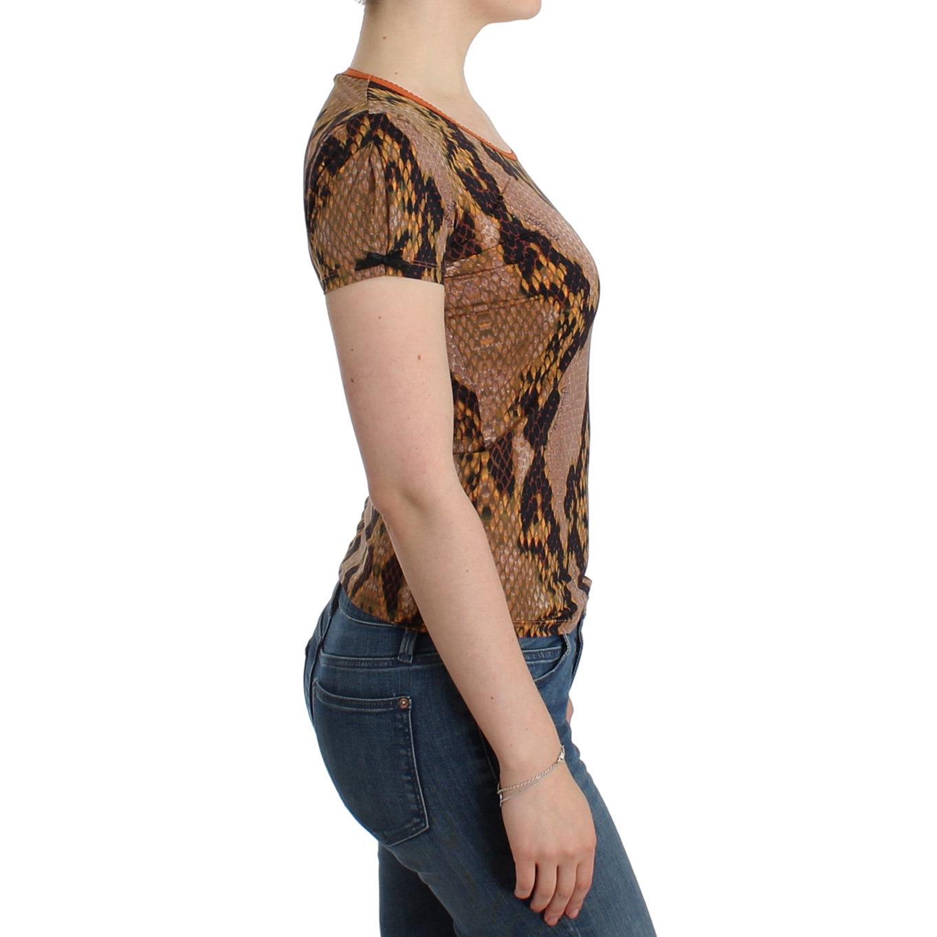 Brown snake printed top - coffeewithmee2
