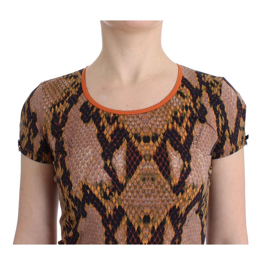 Brown snake printed top - coffeewithmee2