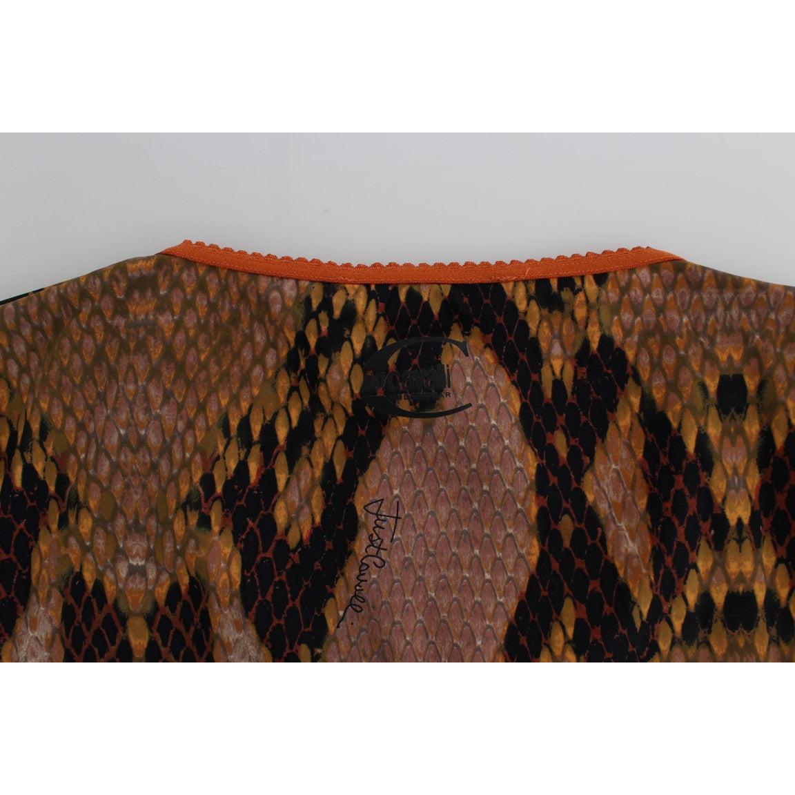 Brown snake printed top - coffeewithmee2