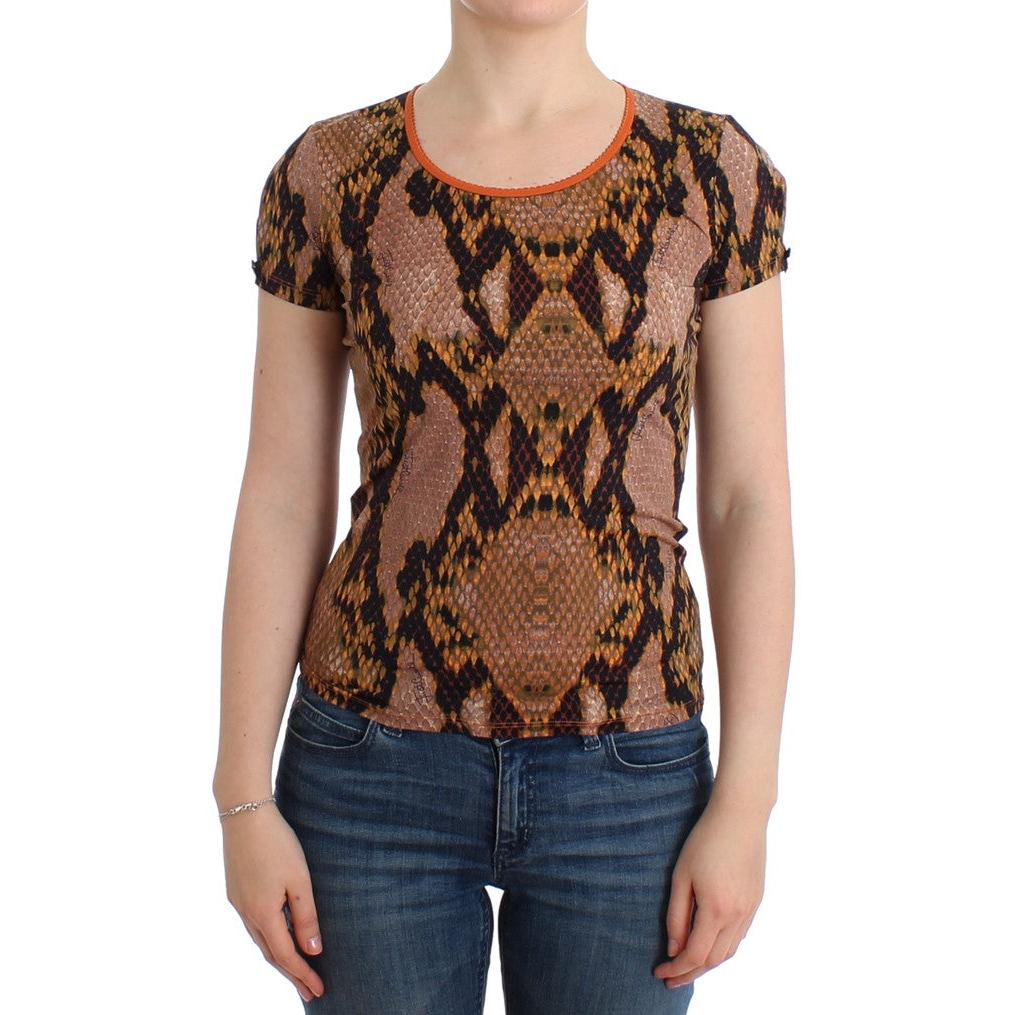 Brown snake printed top - coffeewithmee2