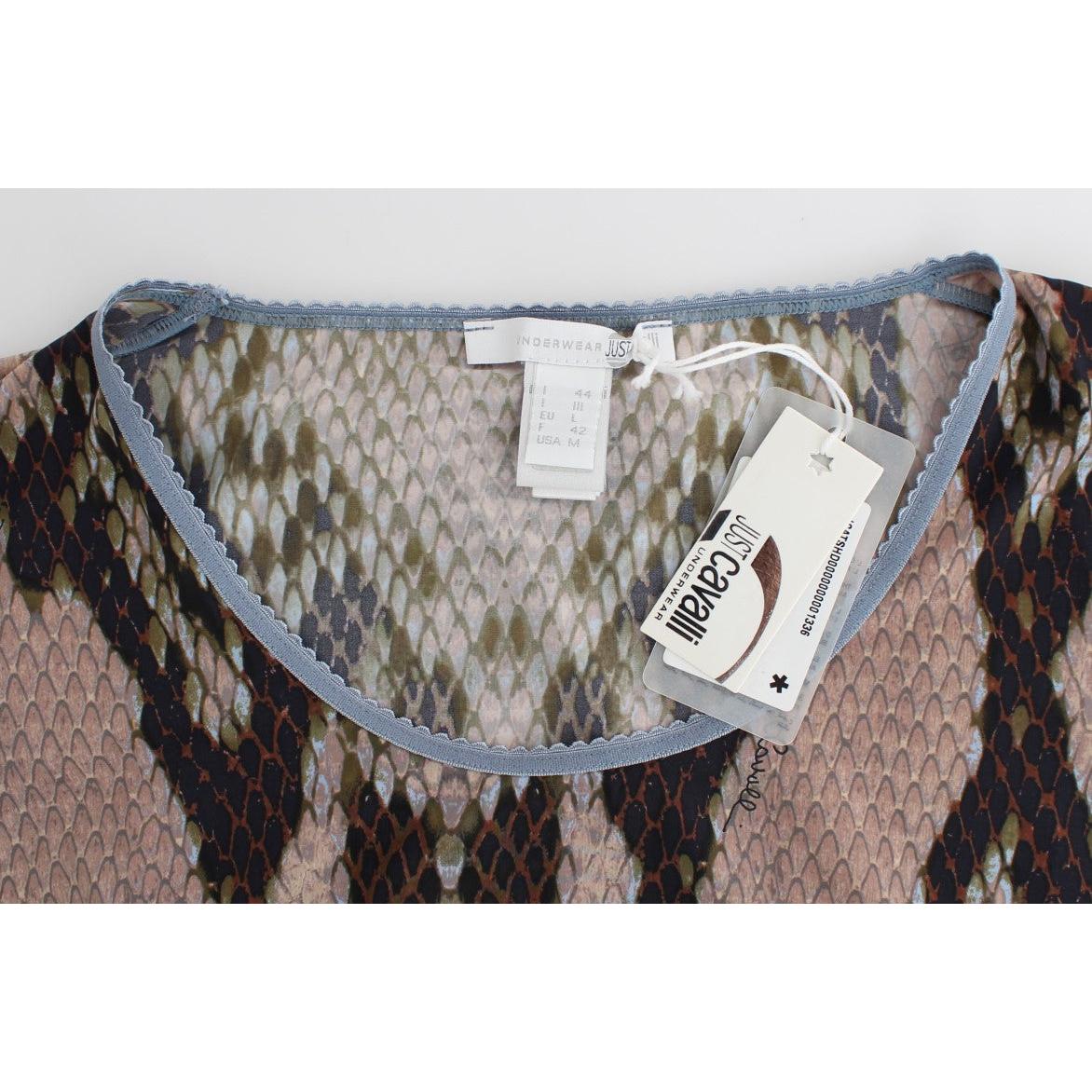 Brown snake printed top - coffeewithmee2