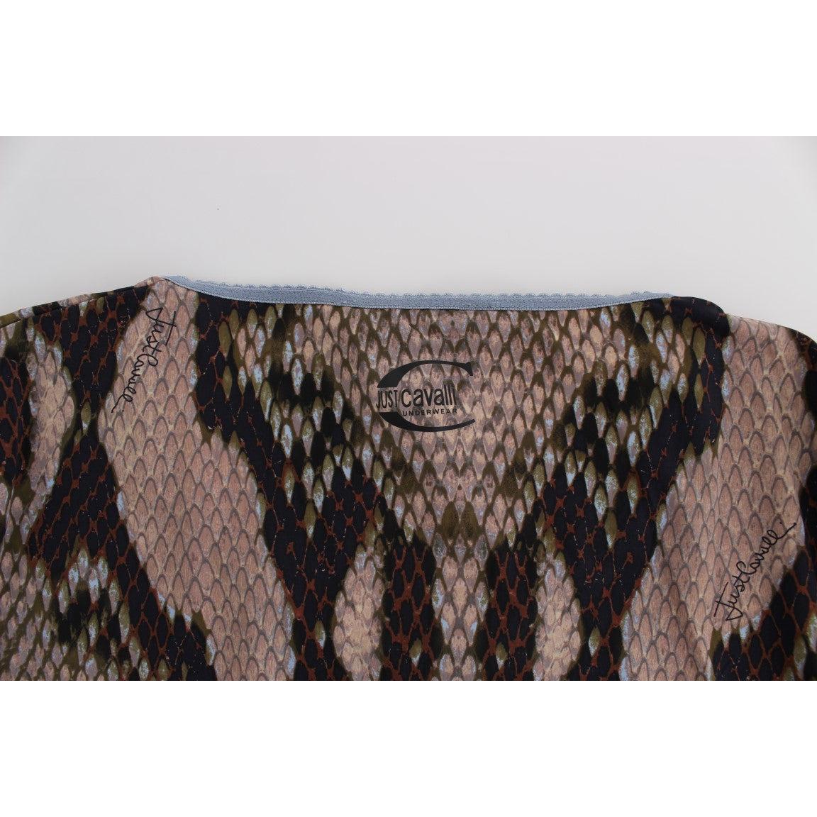 Brown snake printed top - coffeewithmee2
