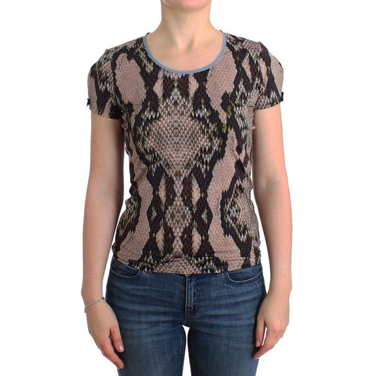 Brown snake printed top - coffeewithmee2