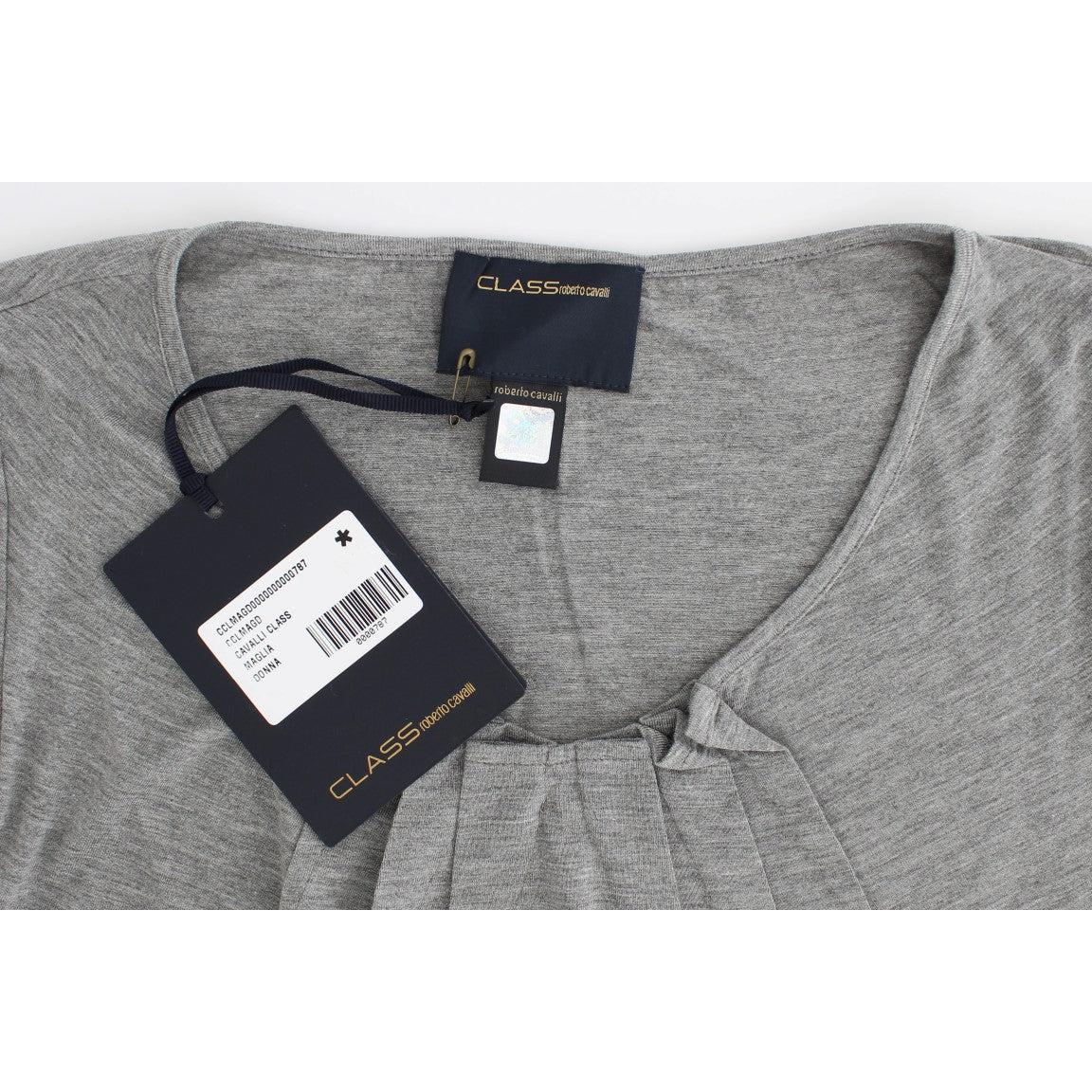 Gray 3/4 sleeves jumper top - coffeewithmee2