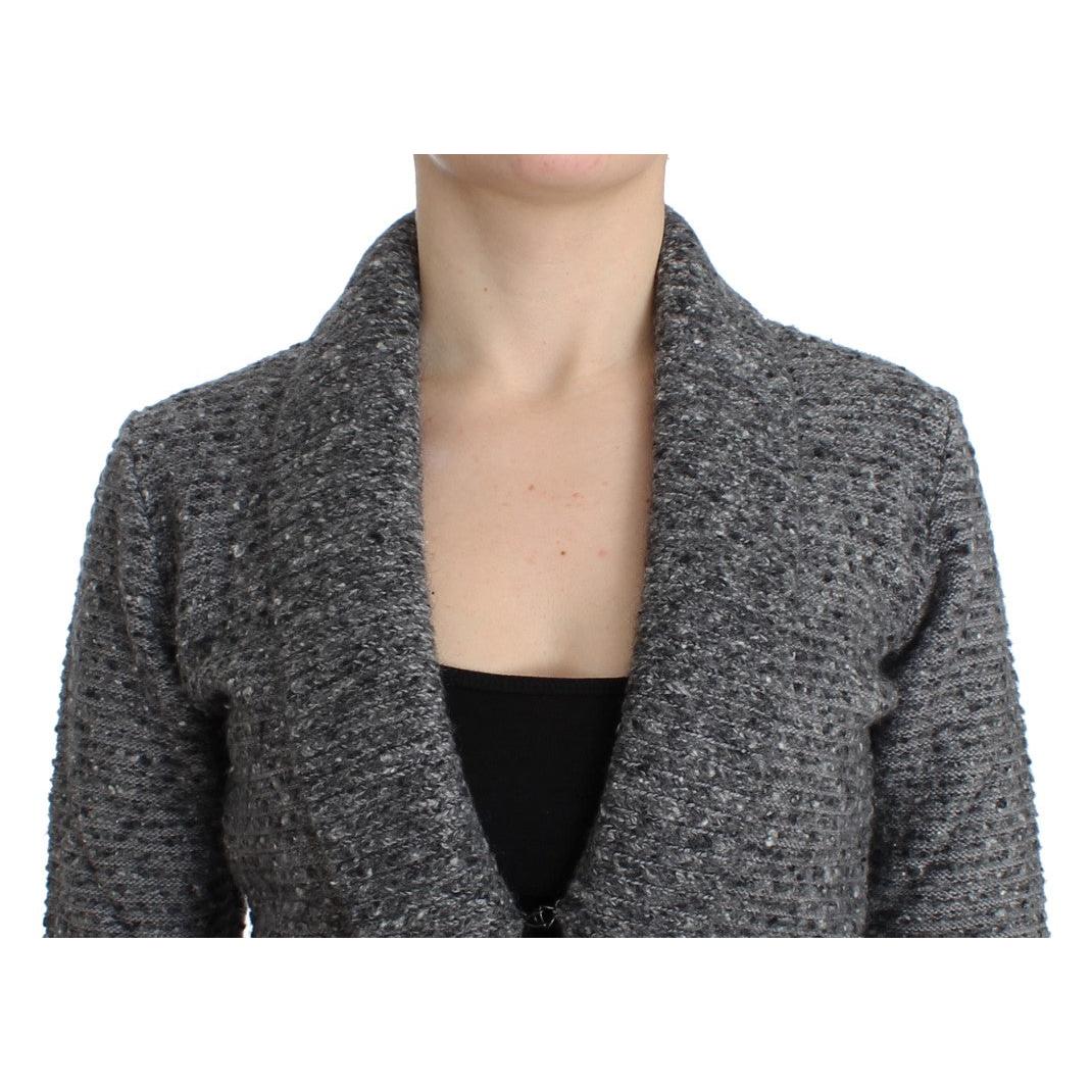 Gray wool knitted cardigan - coffeewithmee2