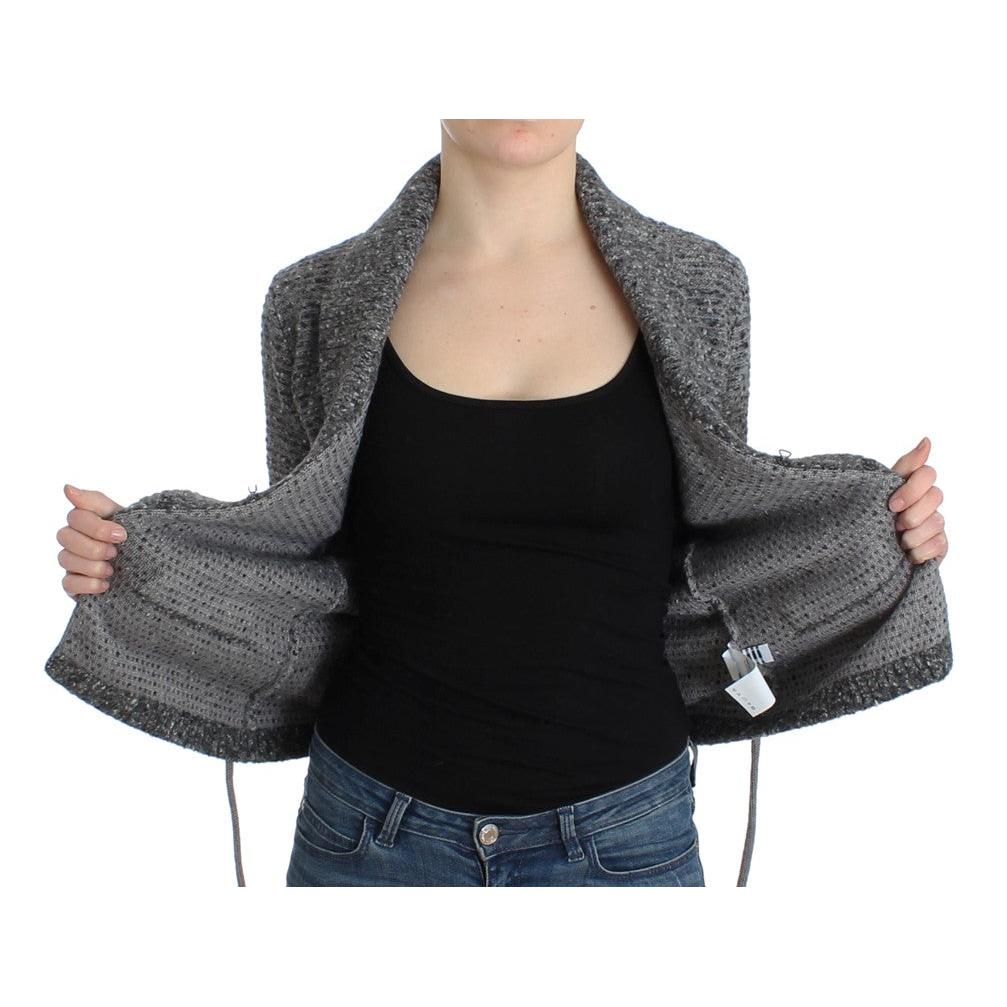 Gray wool knitted cardigan - coffeewithmee2