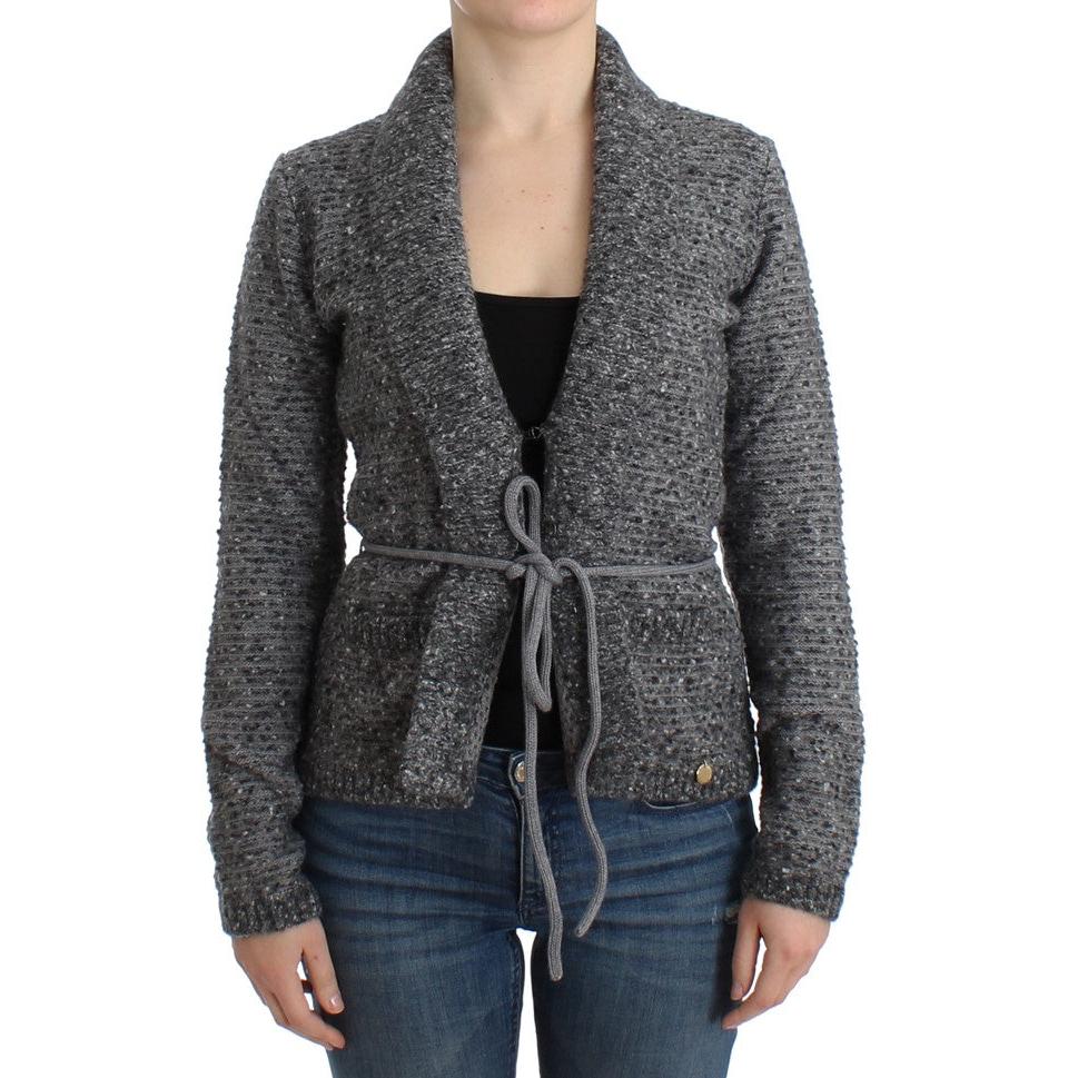 Gray wool knitted cardigan - coffeewithmee2