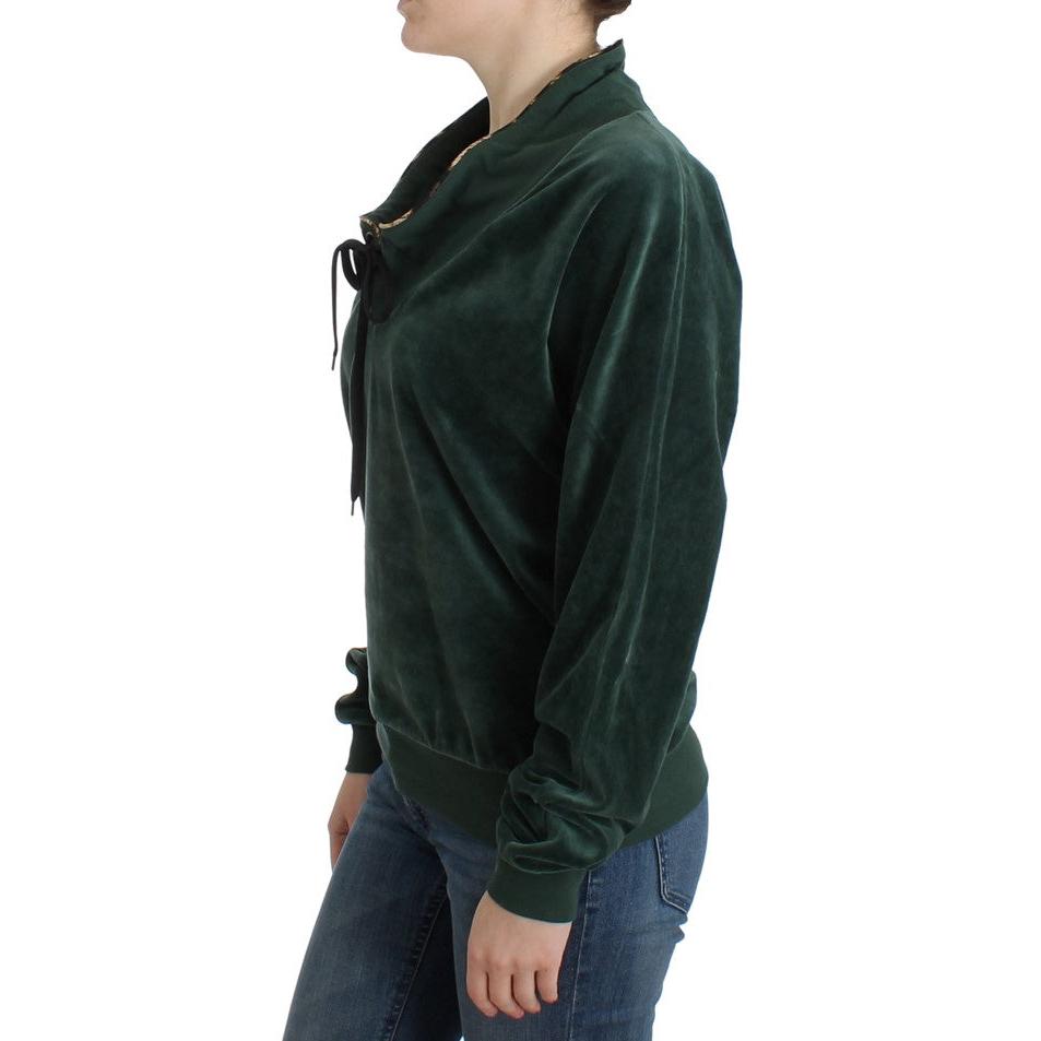 Green velvet cotton sweater - coffeewithmee2