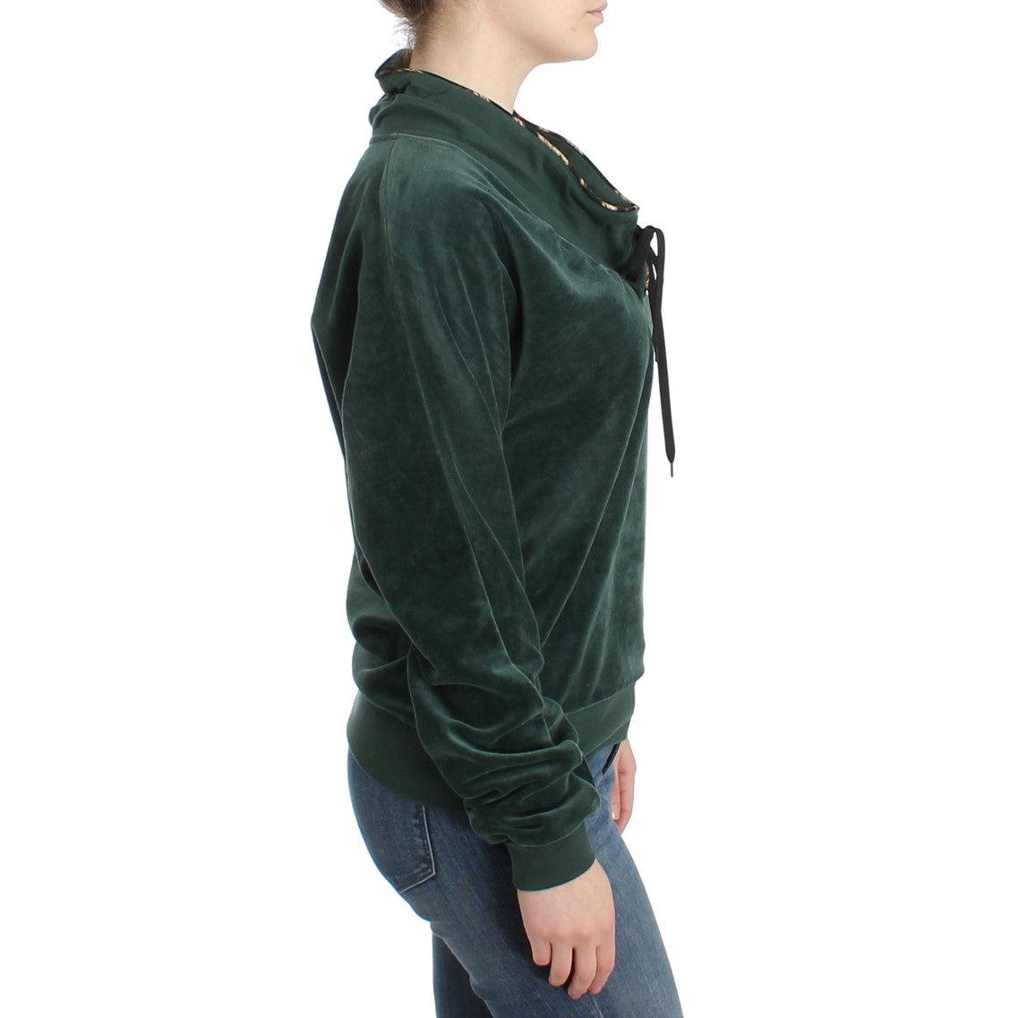 Green velvet cotton sweater - coffeewithmee2
