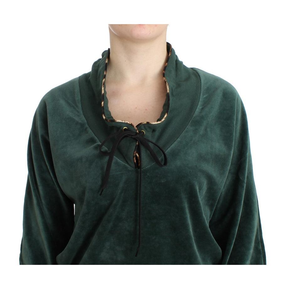 Green velvet cotton sweater - coffeewithmee2