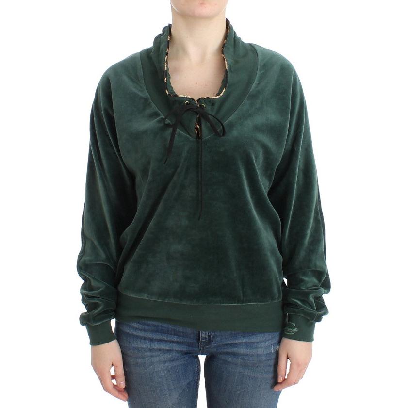 Green velvet cotton sweater - coffeewithmee2