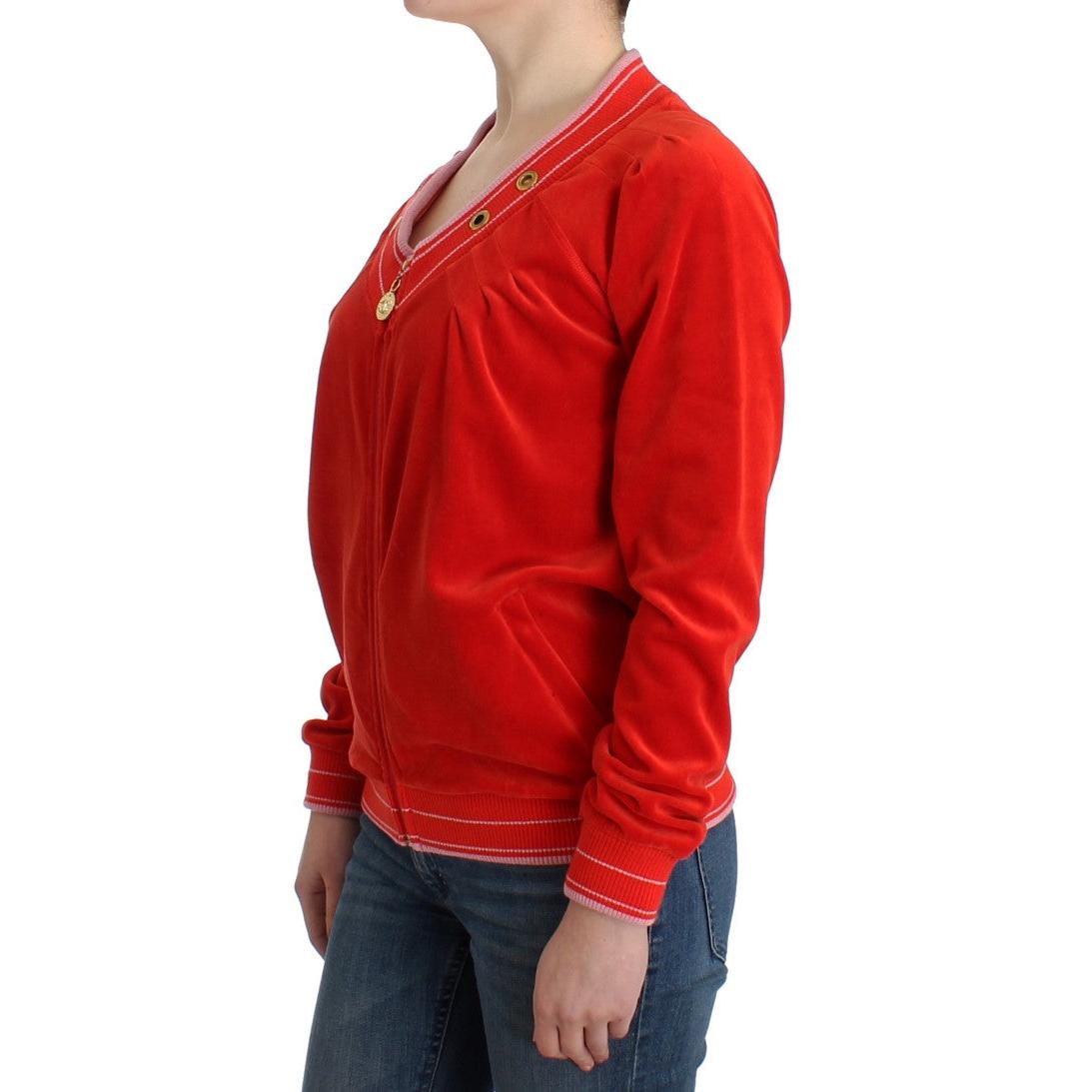 Red velvet zipup sweater - coffeewithmee2